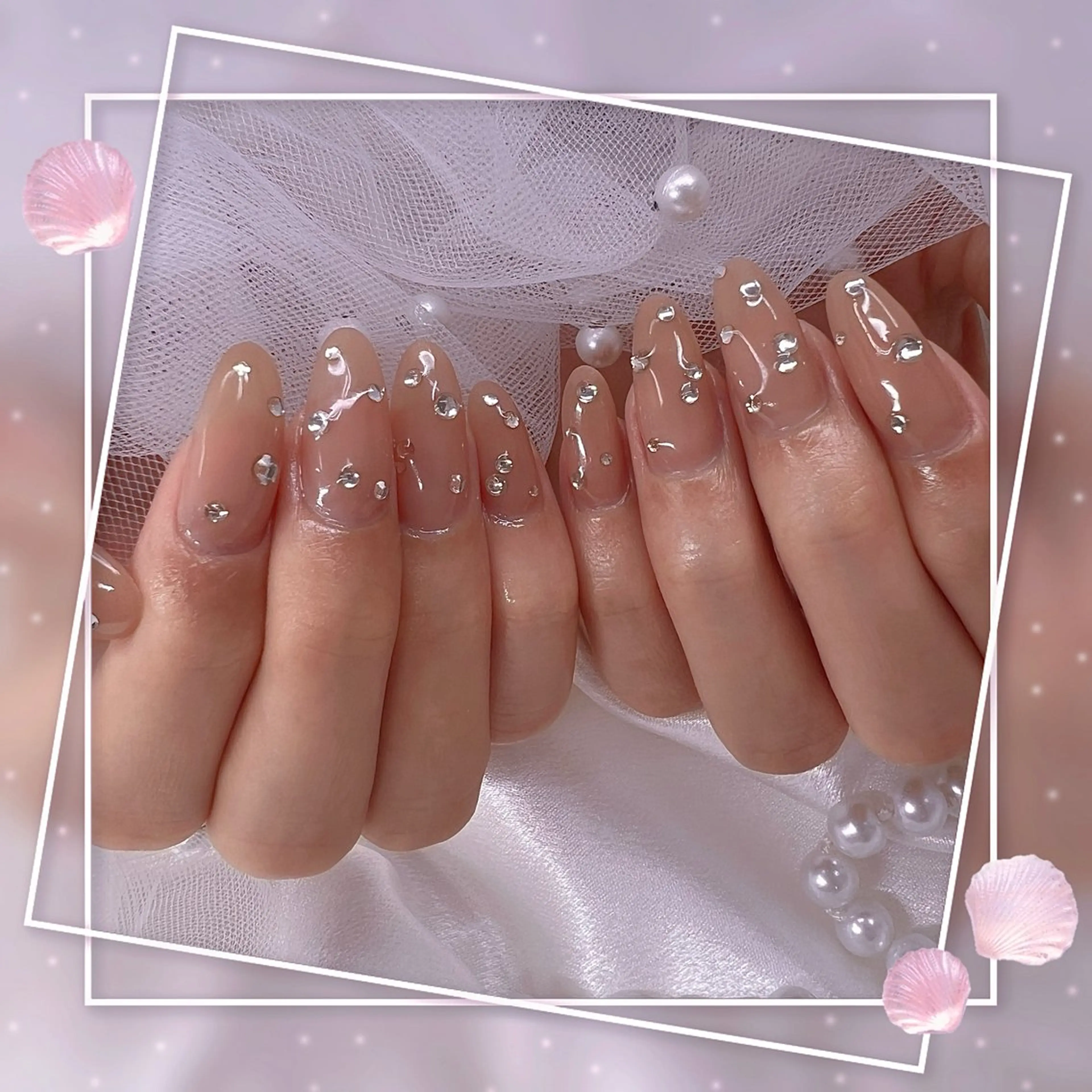 ネイル チークネイル ガーリー グラデーション マグネットネイル ピンク ハンドネイル Chill Nailsalonのネイルデザイン