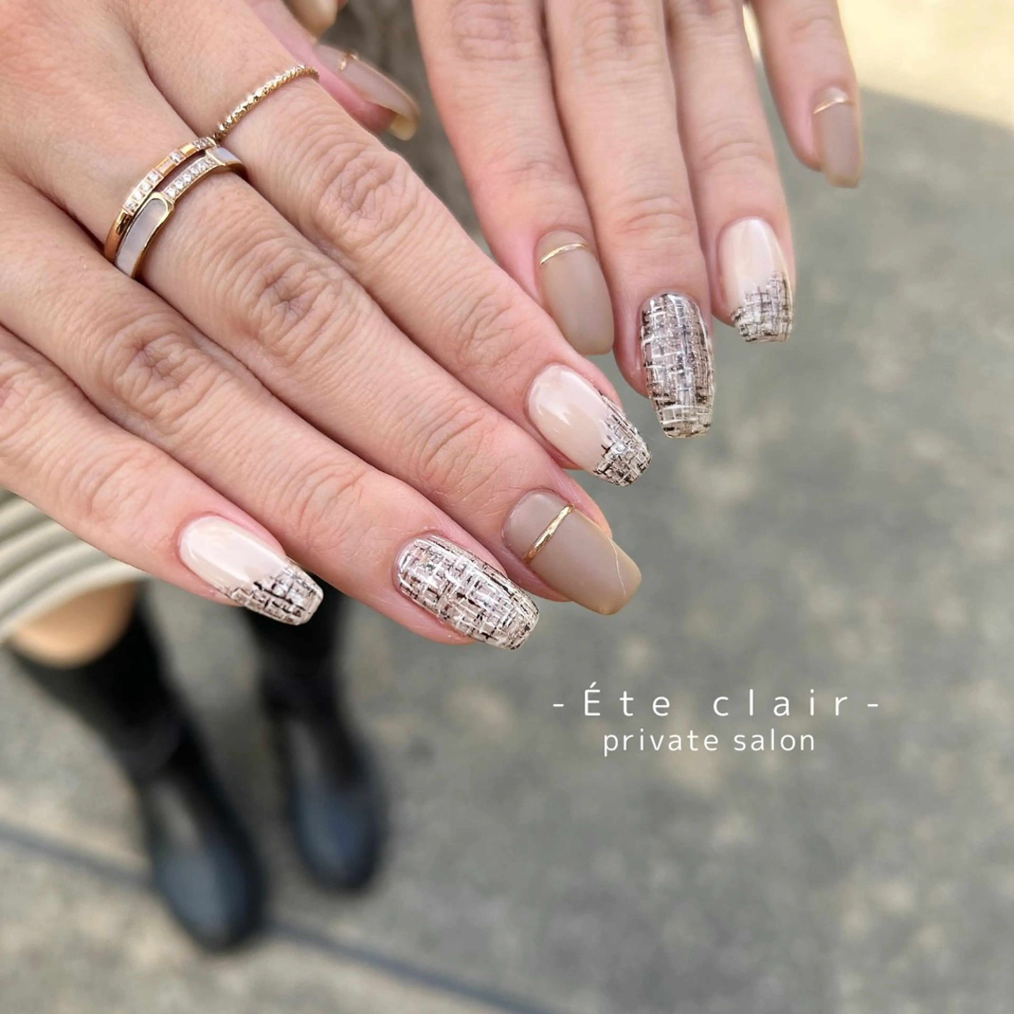 ネイル フットネイル ジェルネイル マグネットネイル ニュアンスネイル パラジェル フットネイル Ète clair エテクレールのネイルデザイン