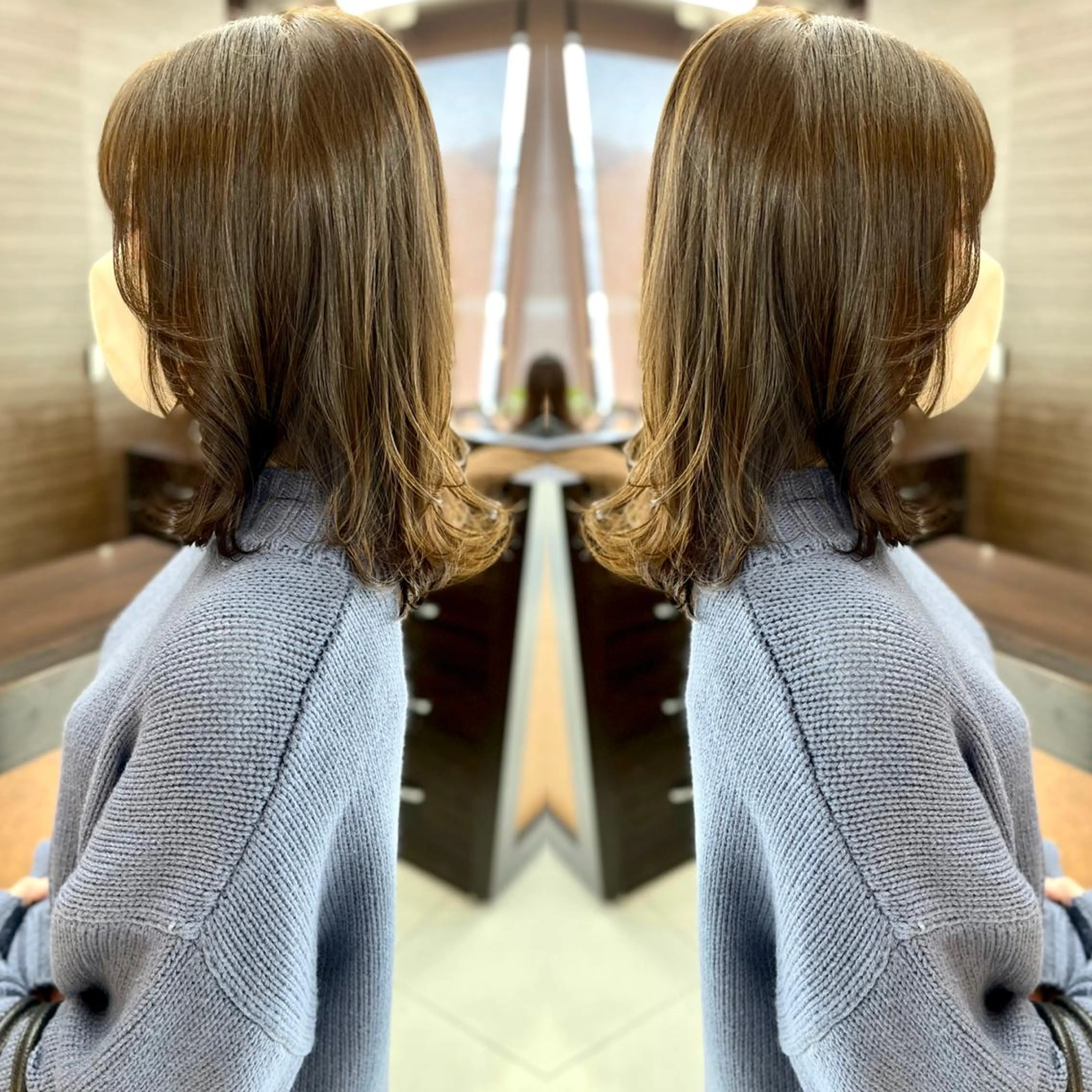 ミディアム カラー ブリーチ ブリーチなしカラー レイヤーカット BOOTH share salon所属・ハタケヤマヨシキ ／BOOTHのヘアスタイル