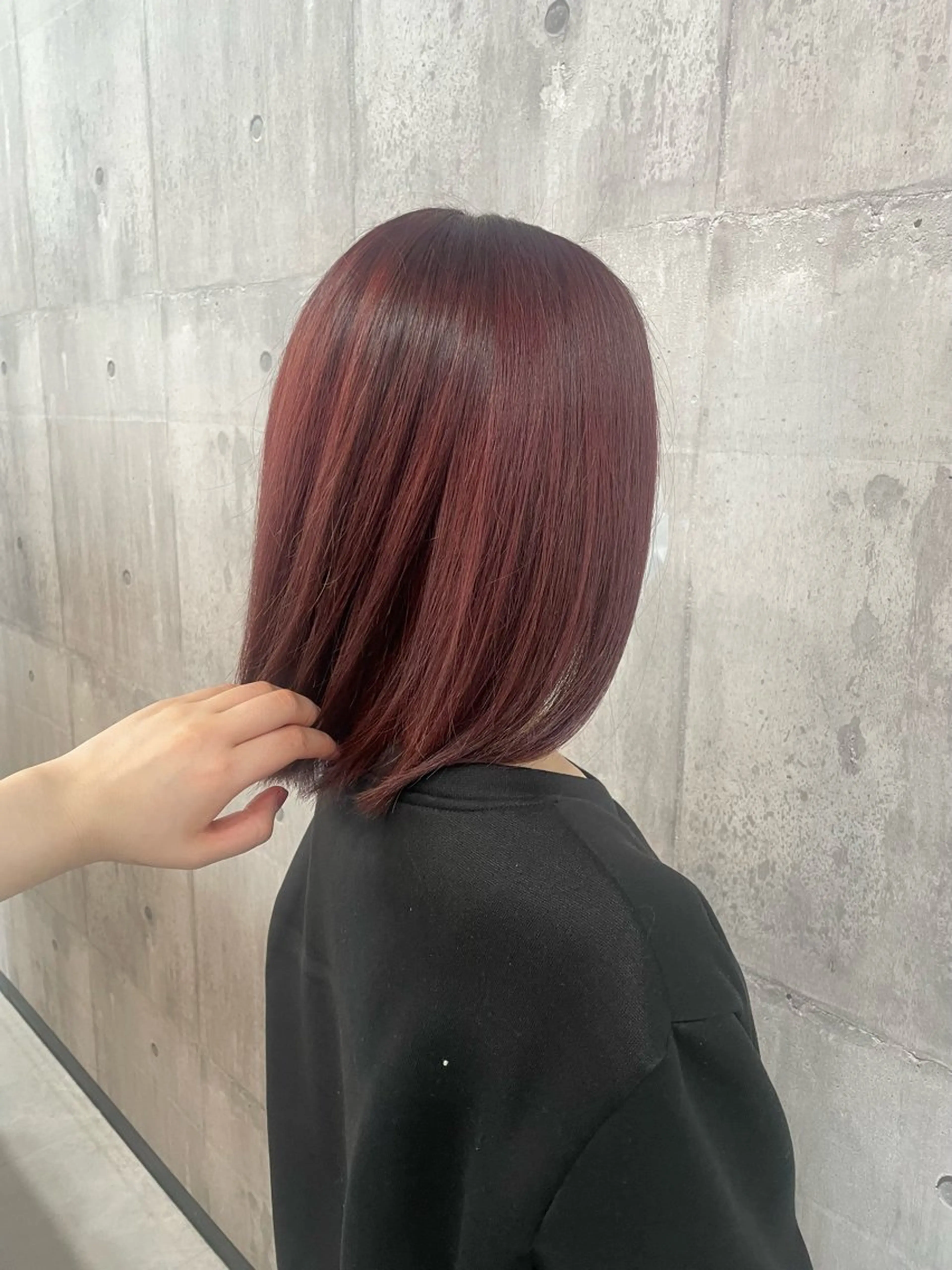 カラー ブリーチ ブリーチなしカラー ピンクカラー ヘアカラー _WHITE浜松店 もえかのヘアスタイル