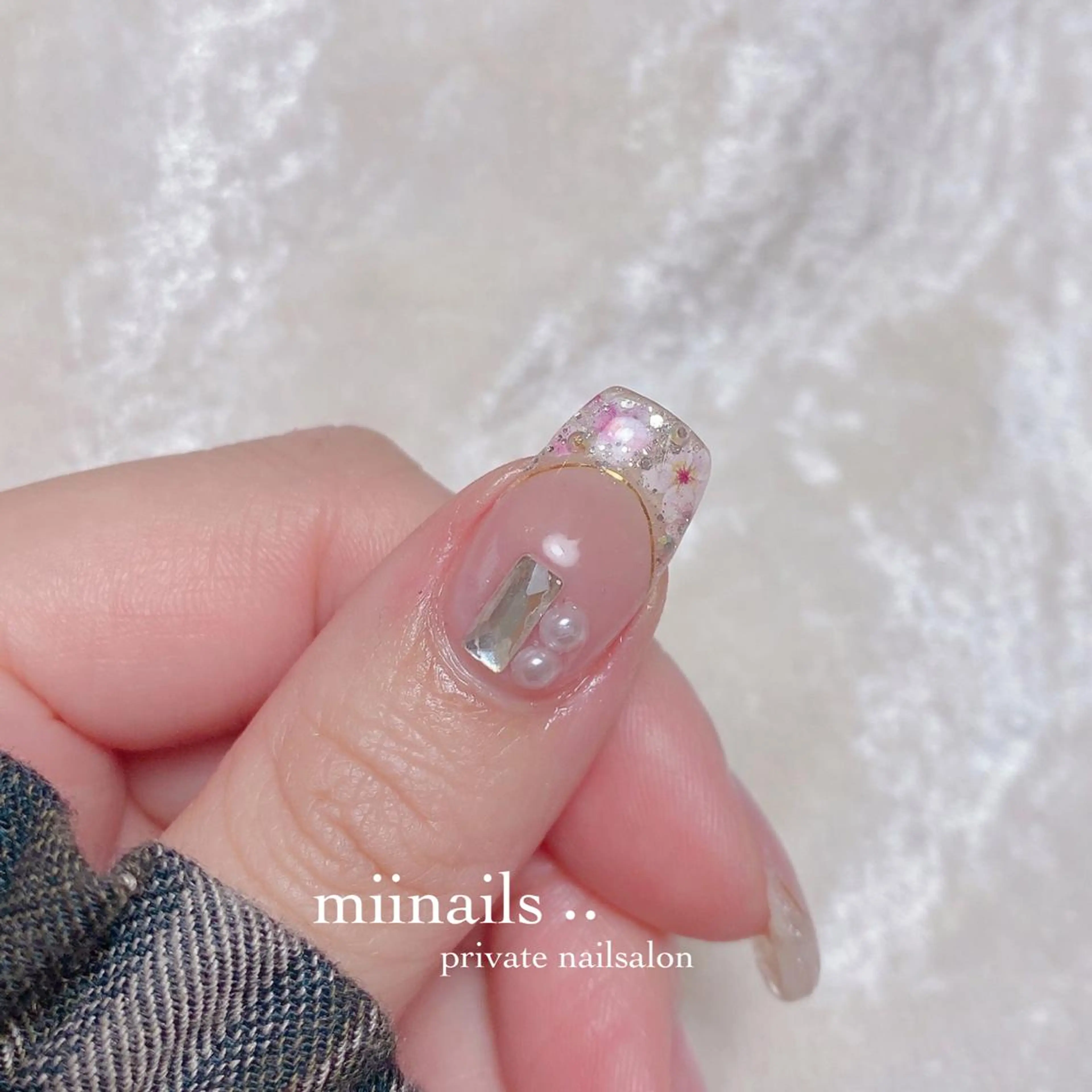 ネイル 韓国ネイル ワンホンネイル ハンドネイル nailsalon miinailsのネイルデザイン