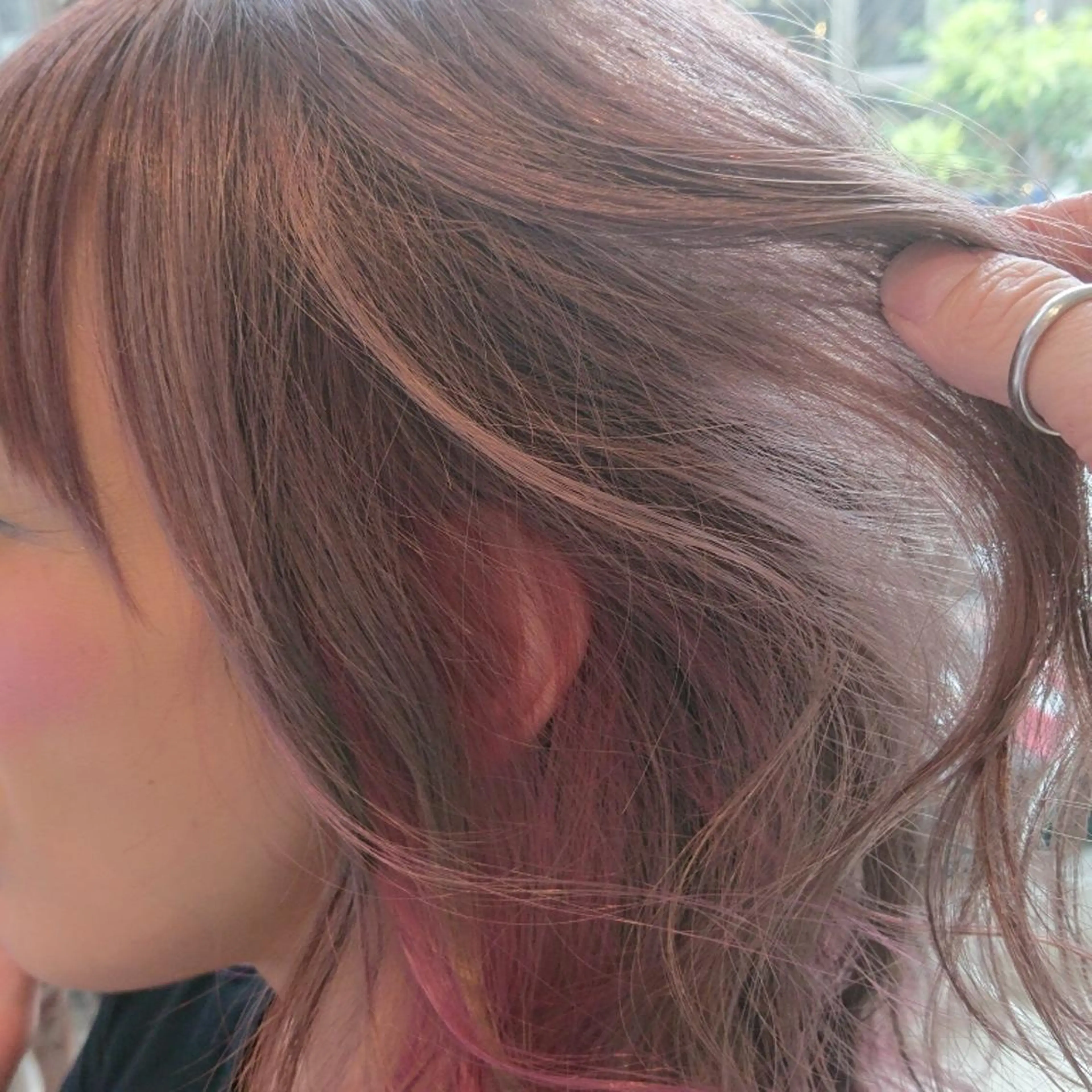 ミディアム カラー ヘアアレンジ ラベンダーカラー ナカシマ  アユミのヘアスタイル