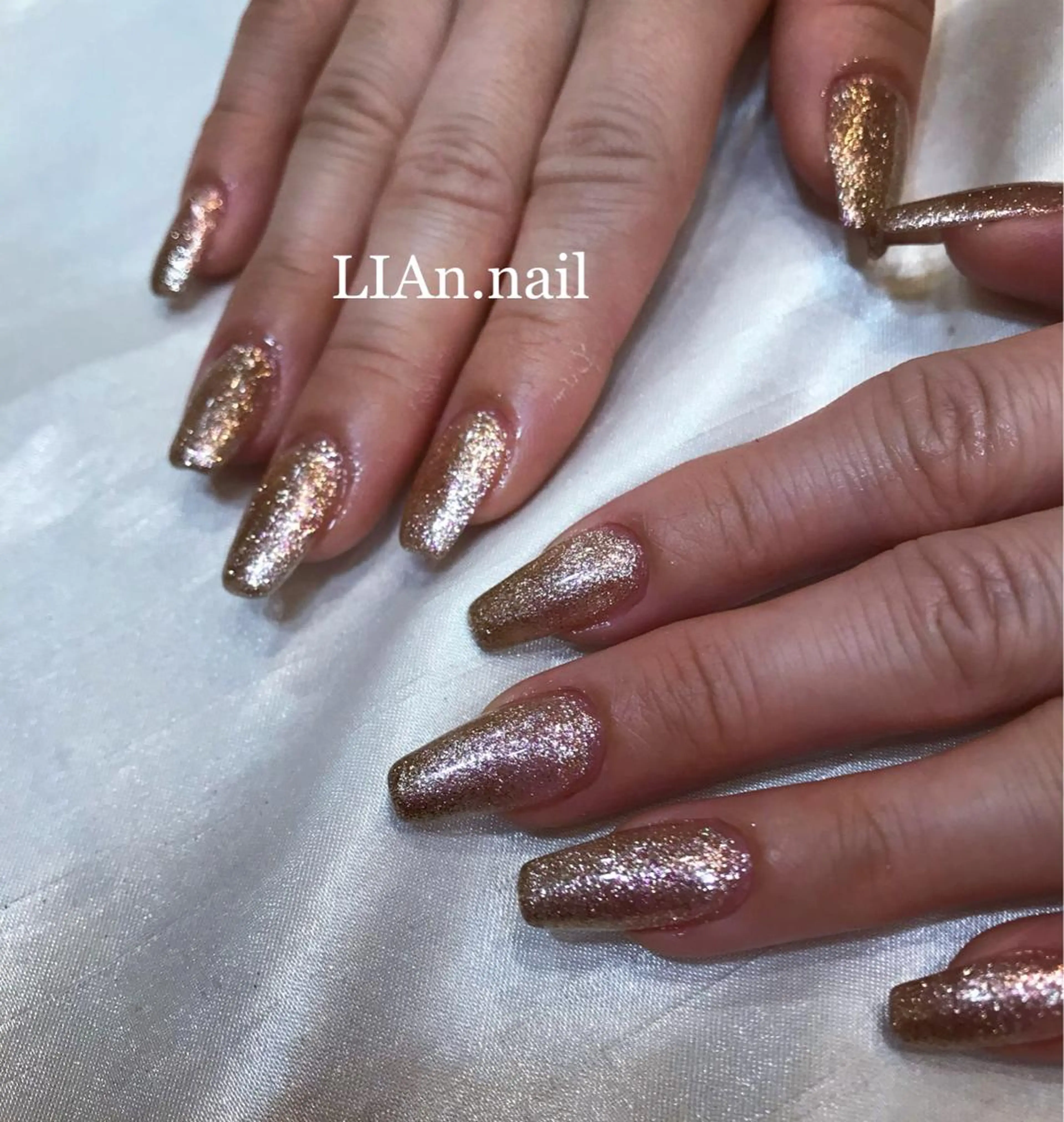 ネイル ラメ(グリッター) ワンカラーネイル Lian nailのネイルデザイン