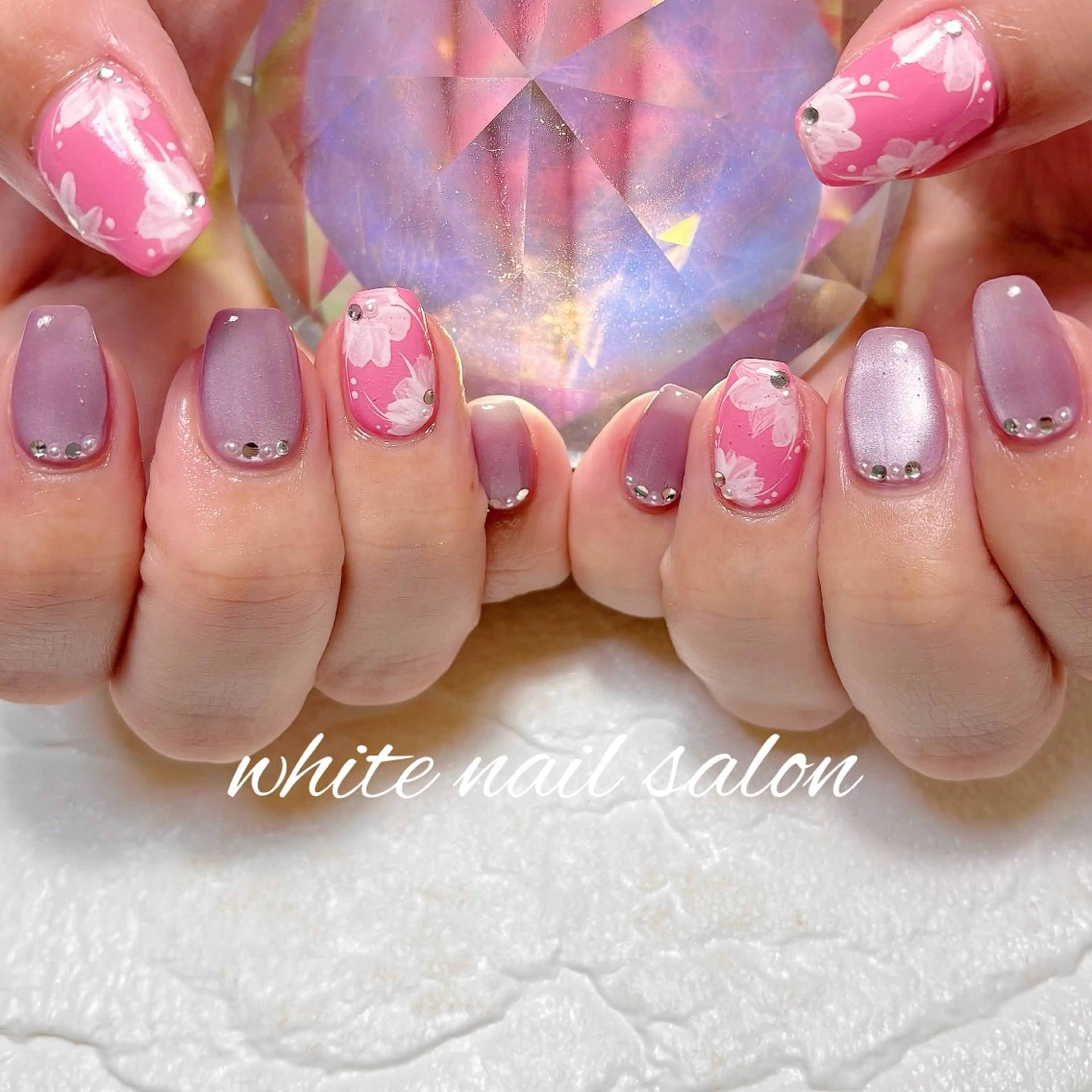 ネイル フットネイル ラメ(グリッター) ハンドネイル white nail salonのネイルデザイン
