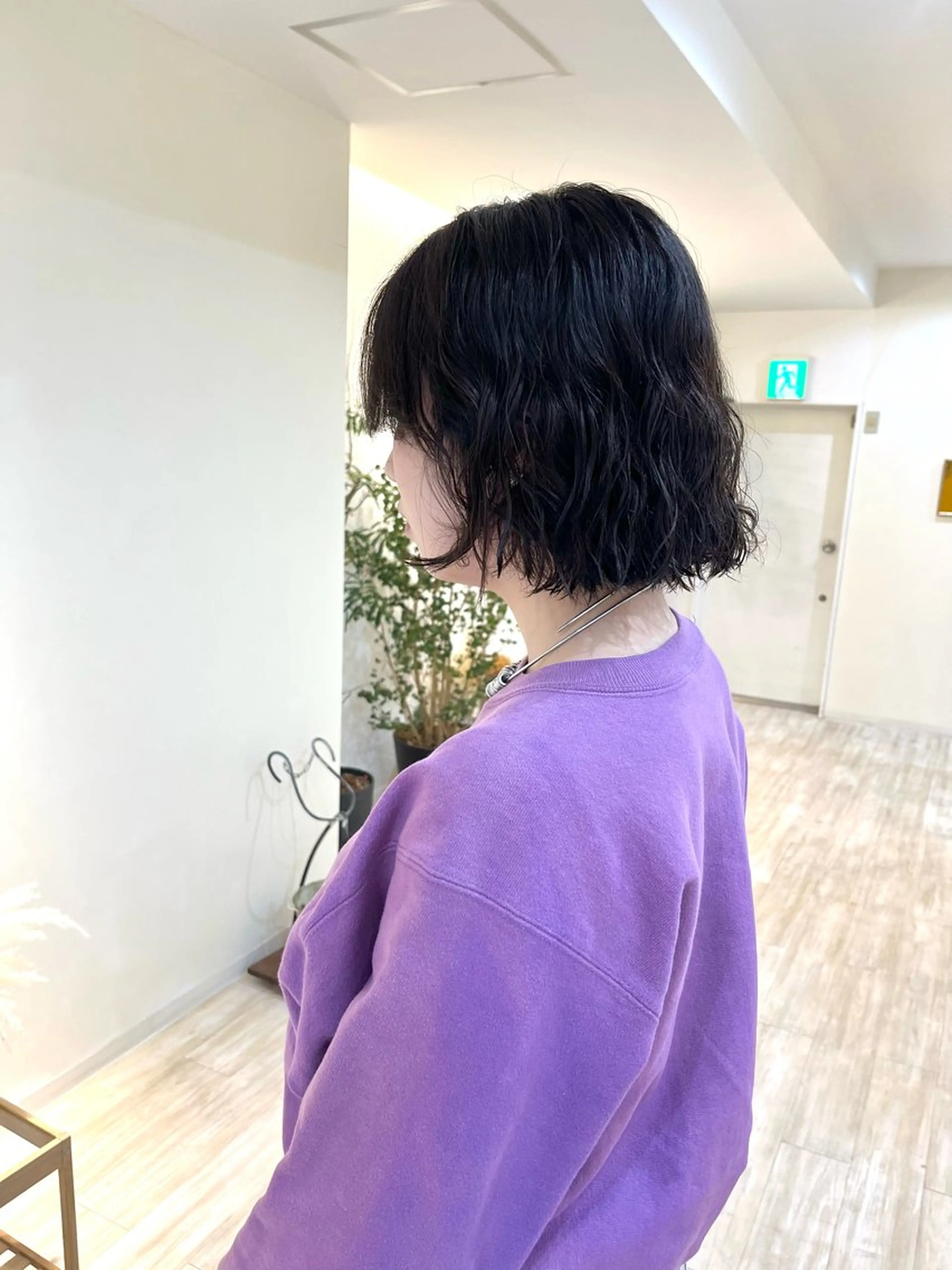 ショート パーマ カット パーマ トリートメント つぼみ/パーマ ／レイヤー／ボブのヘアスタイル