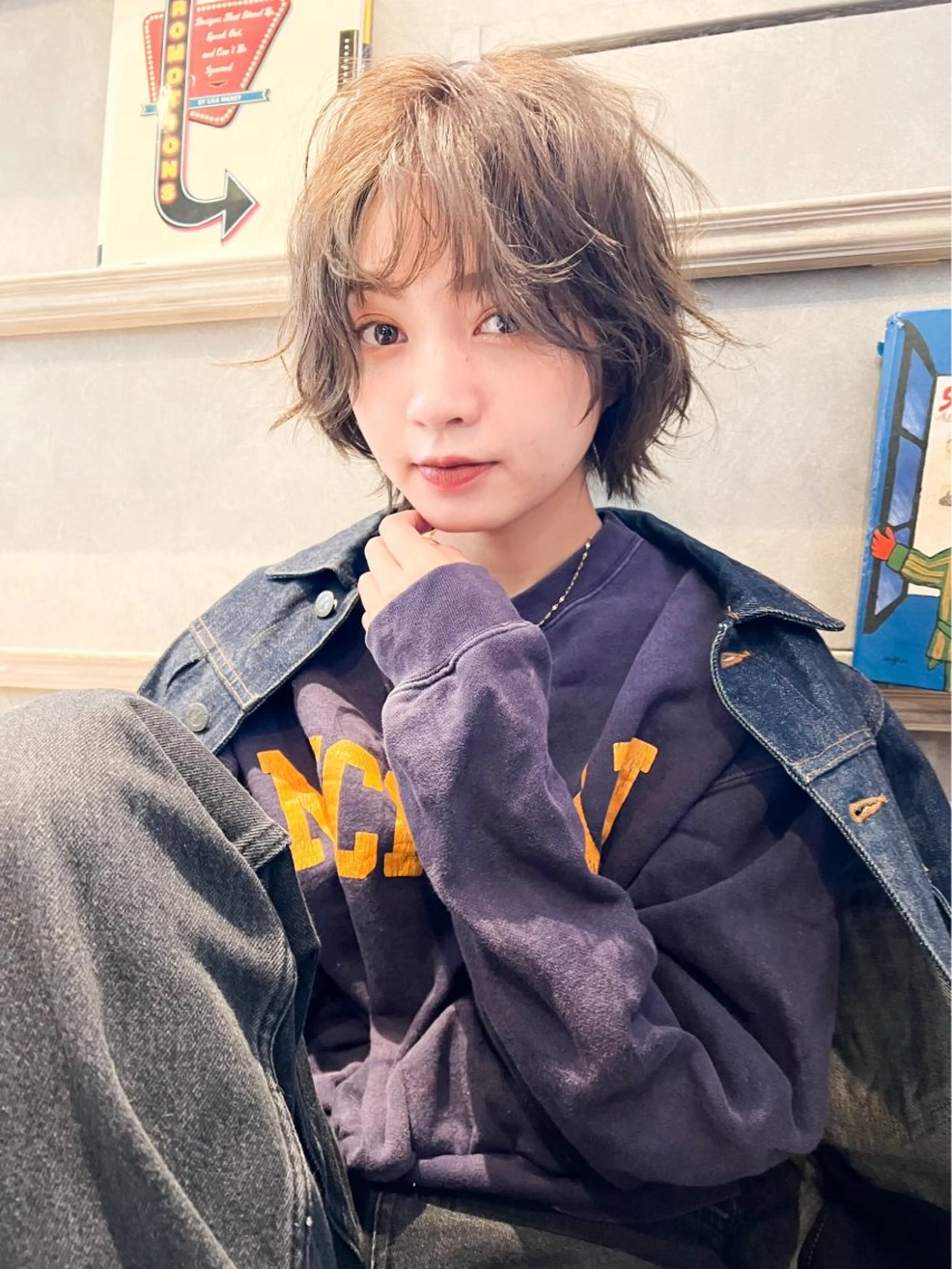 ショート カラー パーマ カット ヘアカラー パーマ トリートメント ヘッドスパ ヘアセット ハイトーン/美髪矯正 🍃大江拓実のヘアスタイル