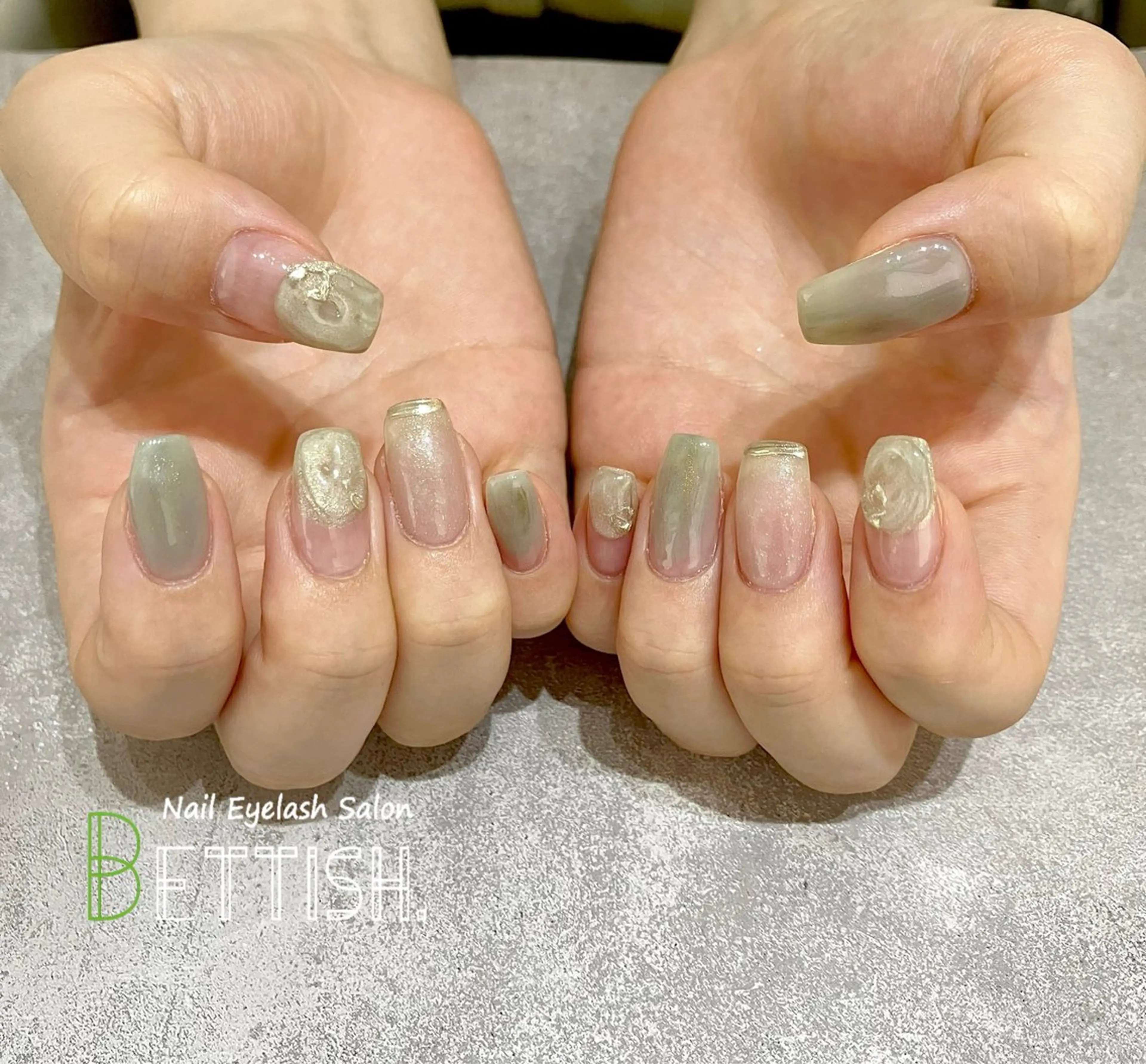 ネイル グリーン ハンドネイル BETTISH. KUMIKO☺︎︎のネイルデザイン