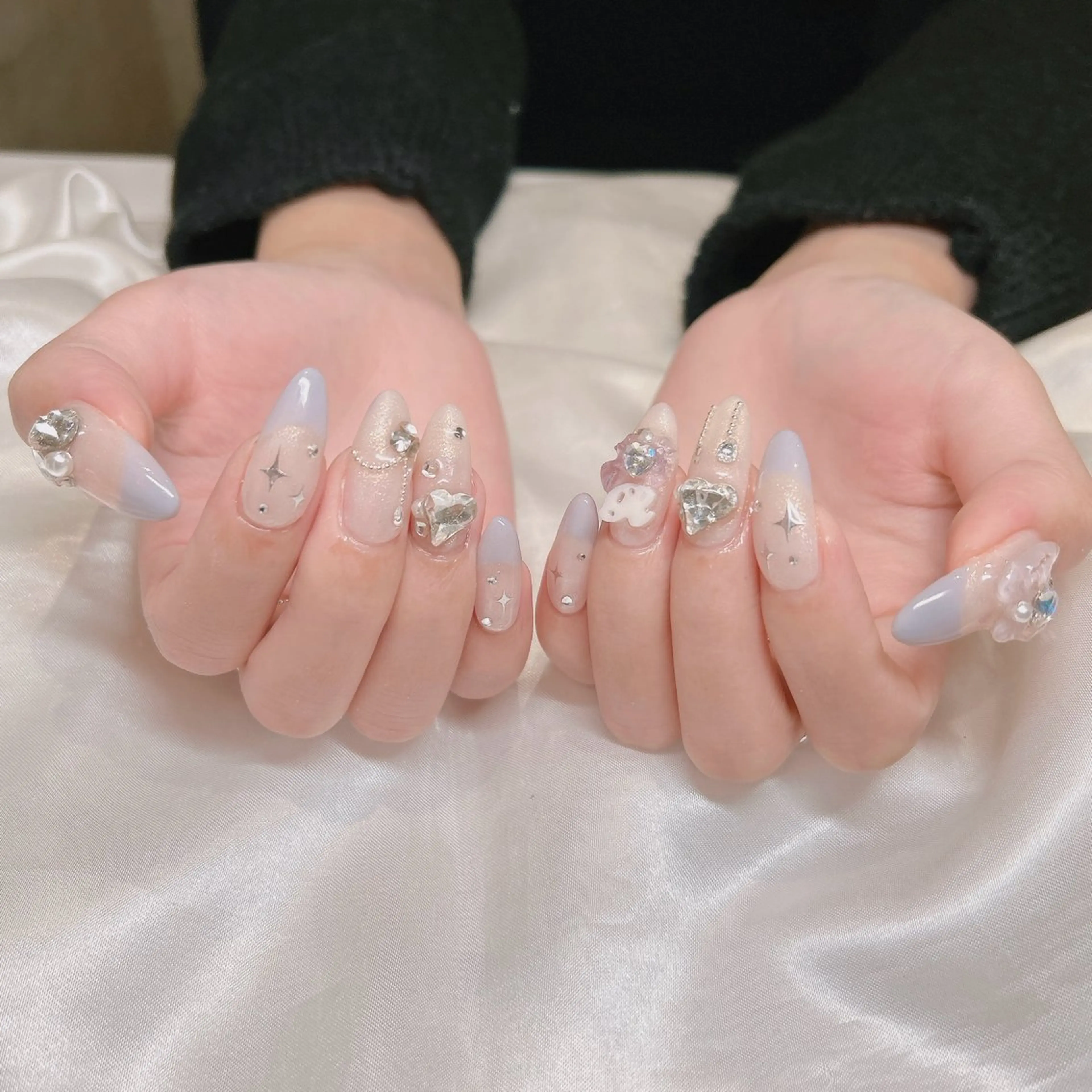 ネイル フレンチネイル パステルネイル ハンドネイル junna のぞいてねのネイルデザイン