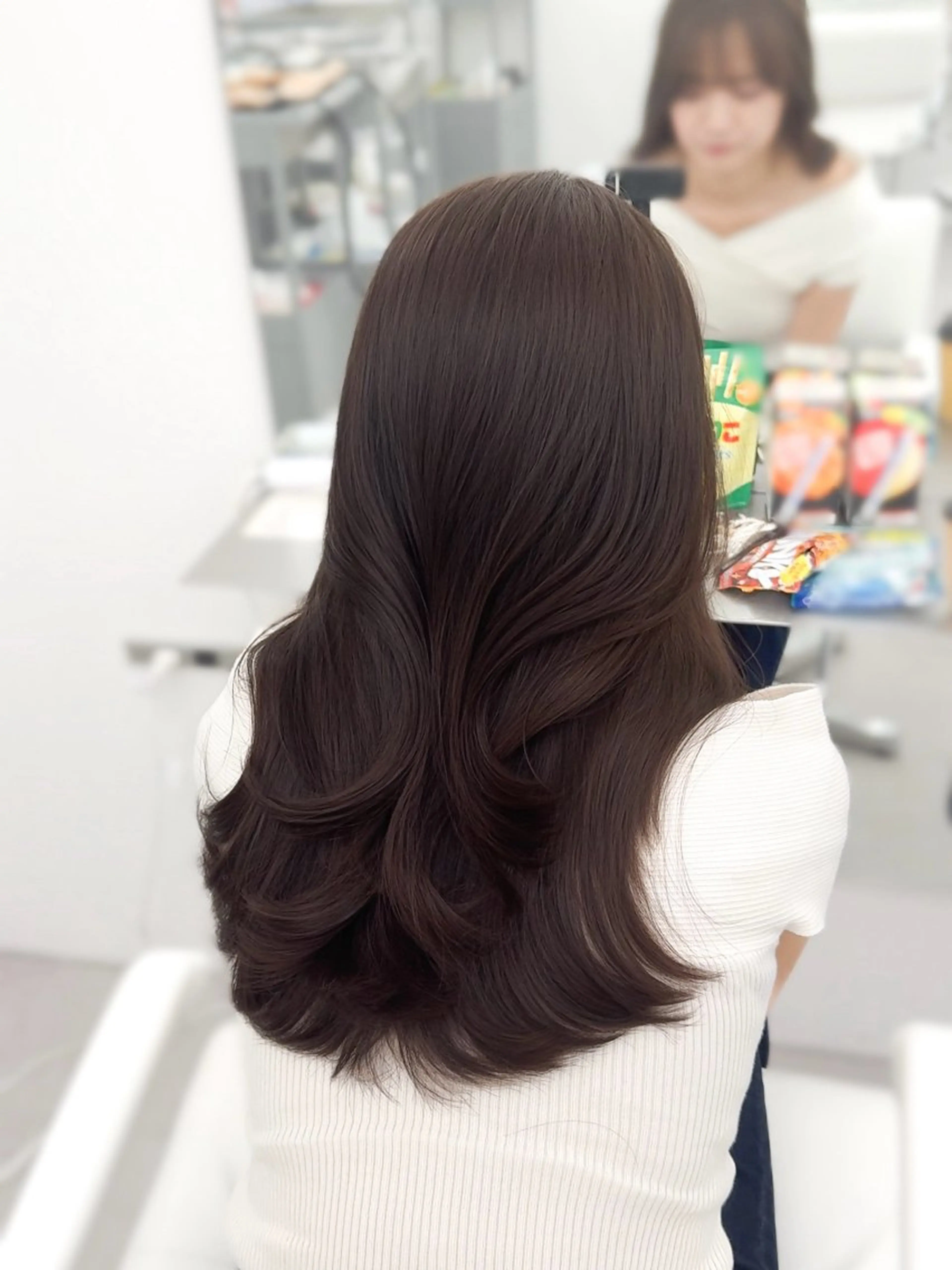 ミディアム カラー ヘアアレンジ 最小顔周り&レイヤー 特化/池袋/kokiのヘアスタイル