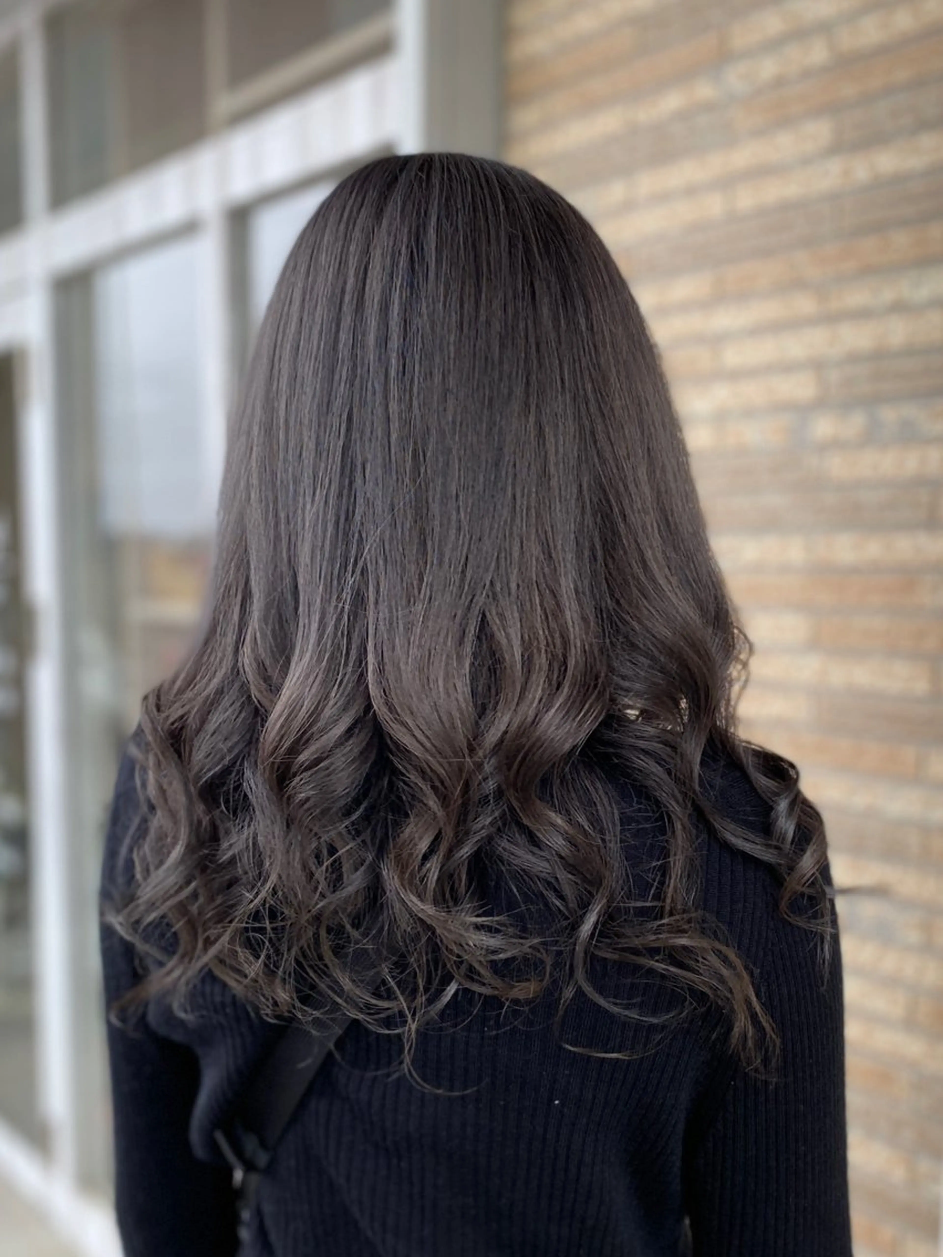 ロング カラー 透明感カラー グレージュ 安住 千明のマツエク・マツパデザイン