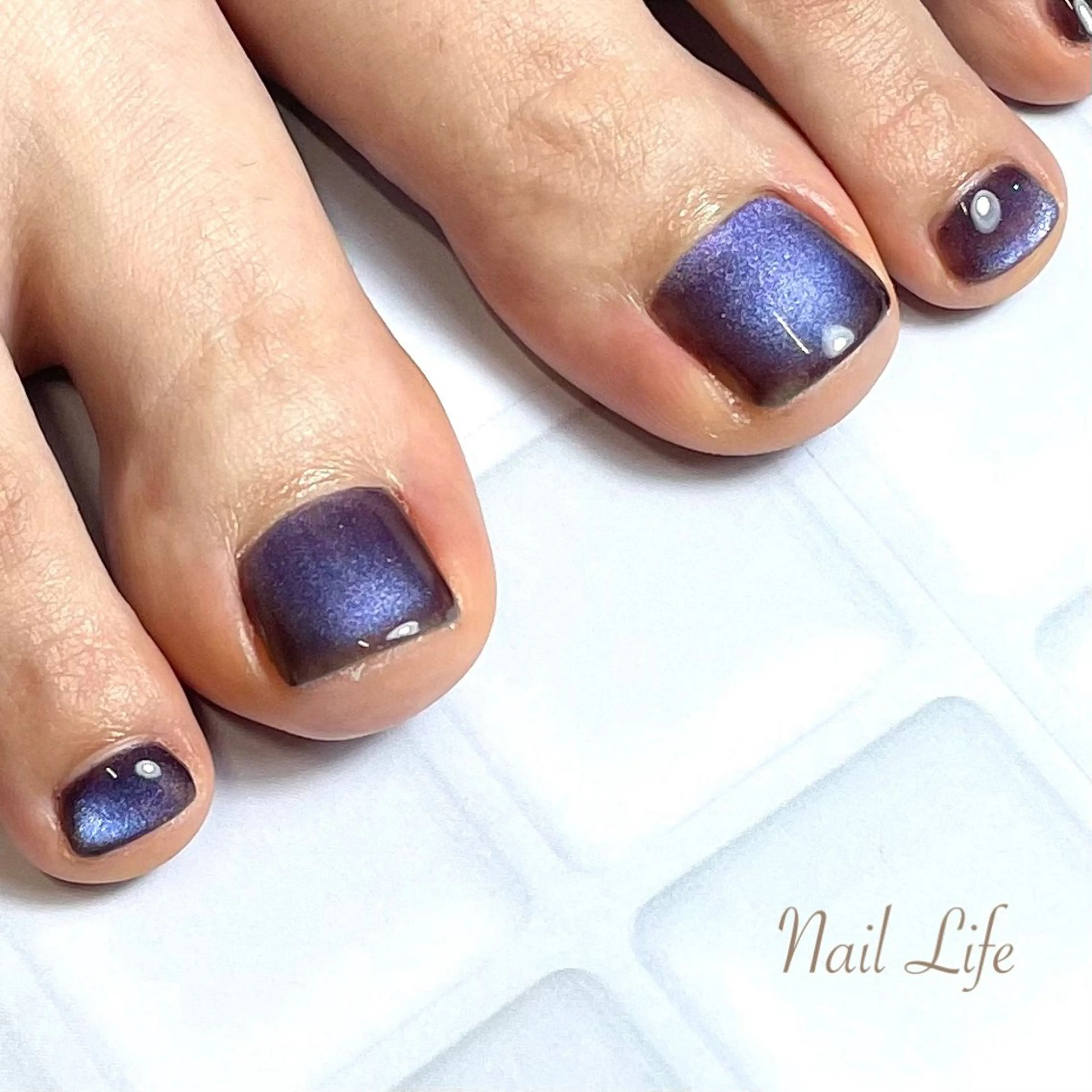 ネイル フットネイル マグネットネイル 大嶋 めぐみのネイルデザイン