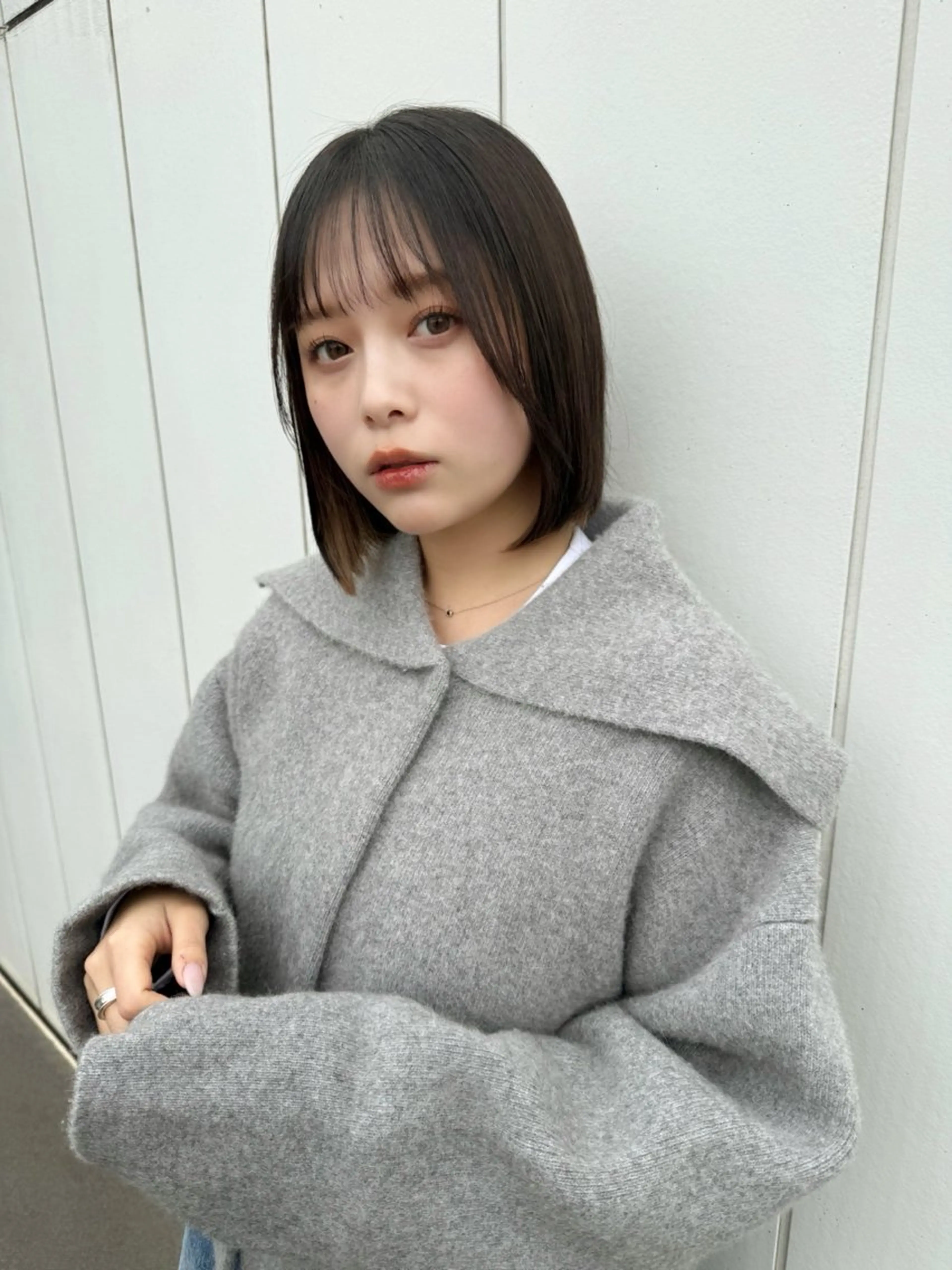 ミディアム カラー ブリーチ ブラウンカラー 透明感カラー ダークブラウン ブリーチなしカラー カット ヘアカラー 透明感カラー│ レイヤーヘア中居美樹のヘアスタイル