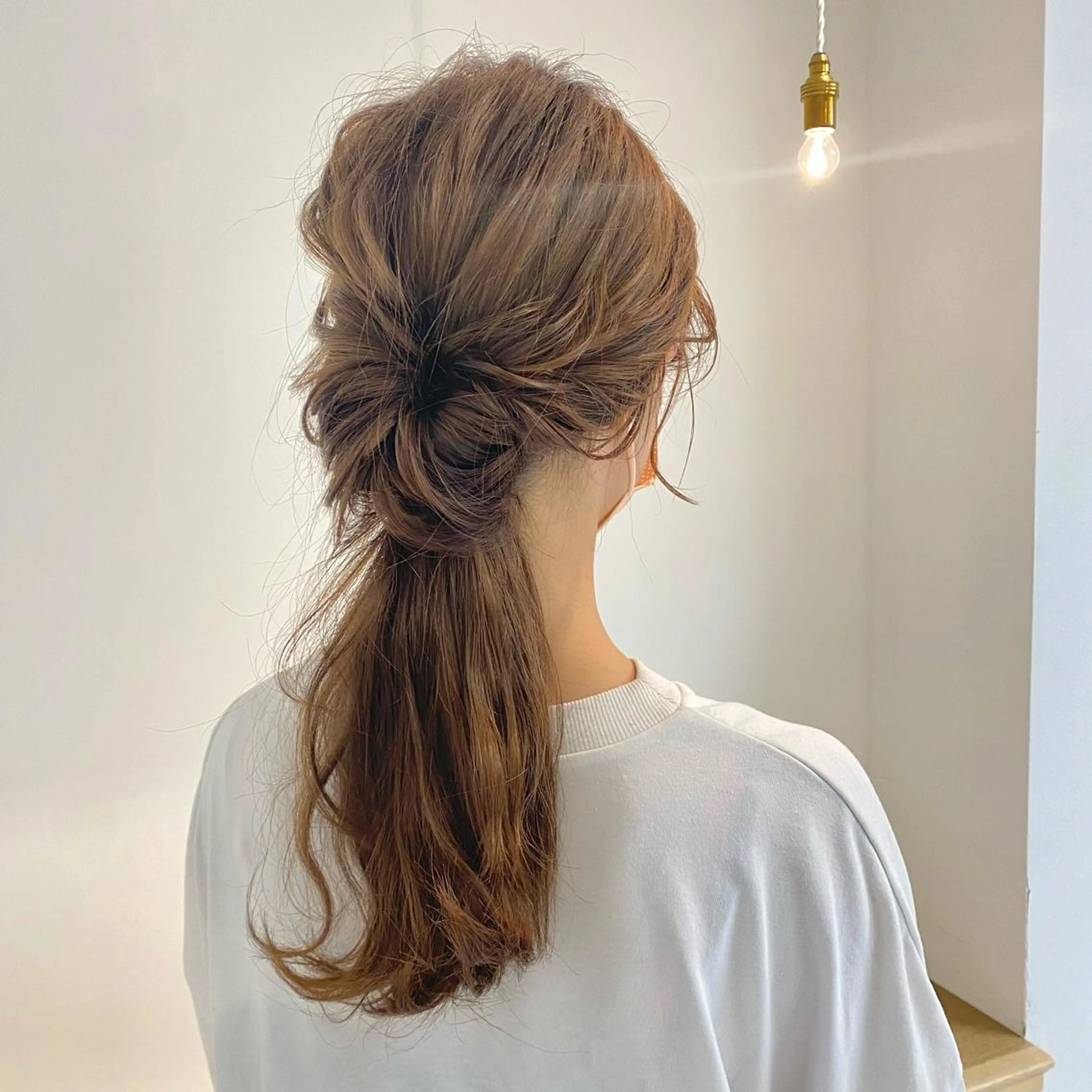 セミロング 安永 涼のヘアスタイル