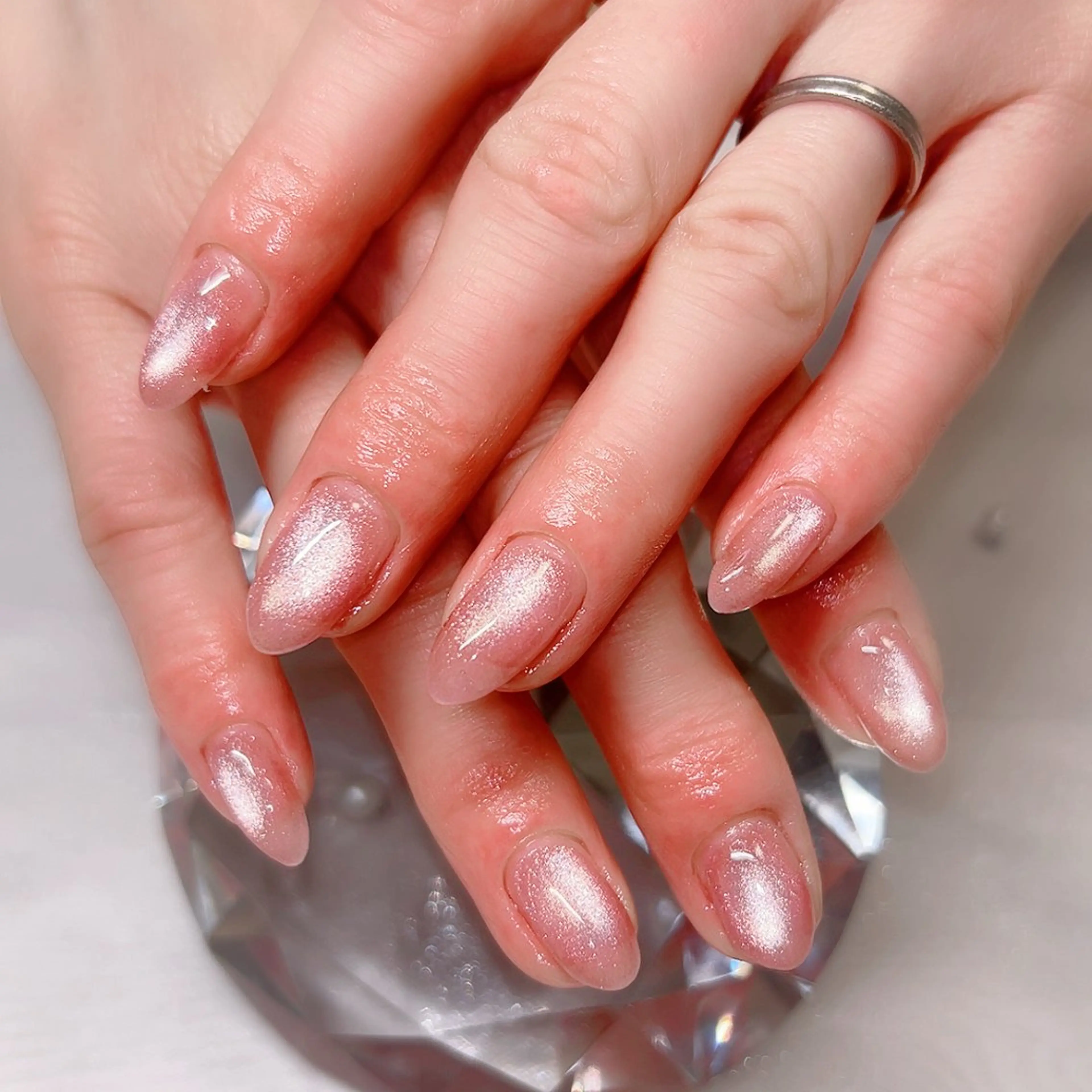 ネイル フラッシュネイル フットネイル ハート ラメ(グリッター) マグネットネイル ハンドネイル Cute Tips nailのネイルデザイン