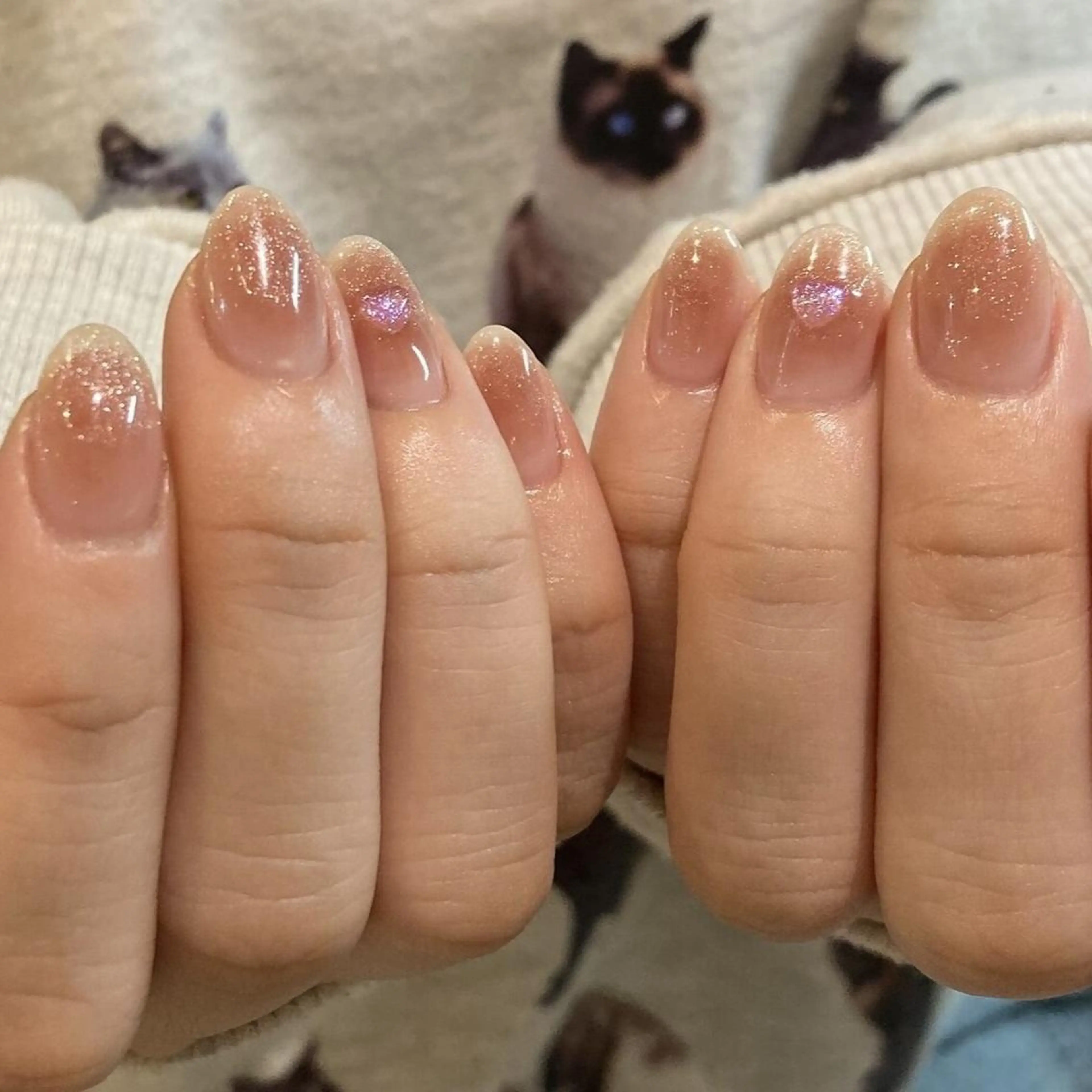 ネイル アートネイル クリアネイル フレンチネイル ジェルネイル ガラスフレンチ 【パラジェル認定】 newiネイル京橋のネイルデザイン