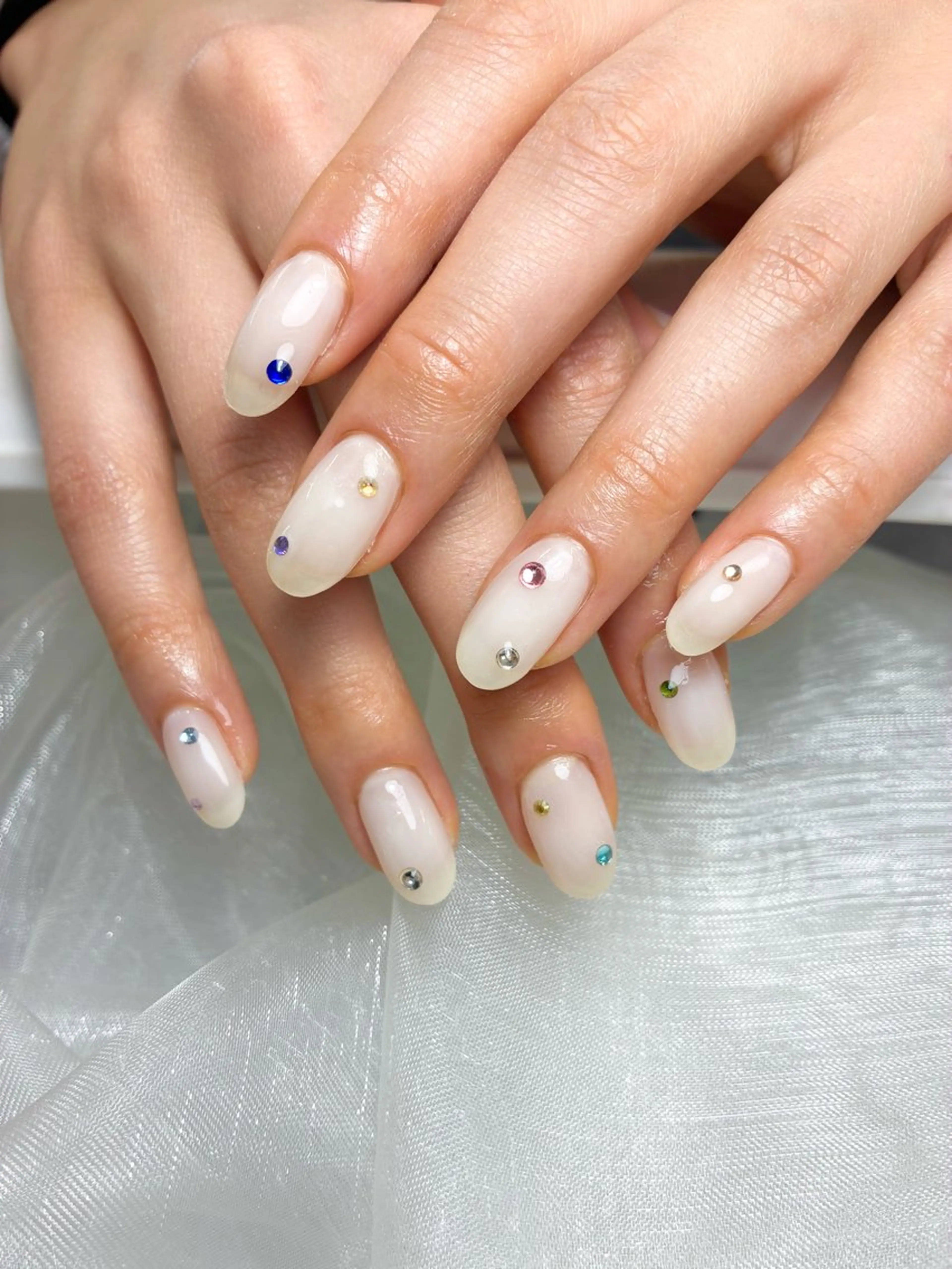 ネイル オフィスネイル シンプルネイル ハンドネイル erina 💜のネイルデザイン