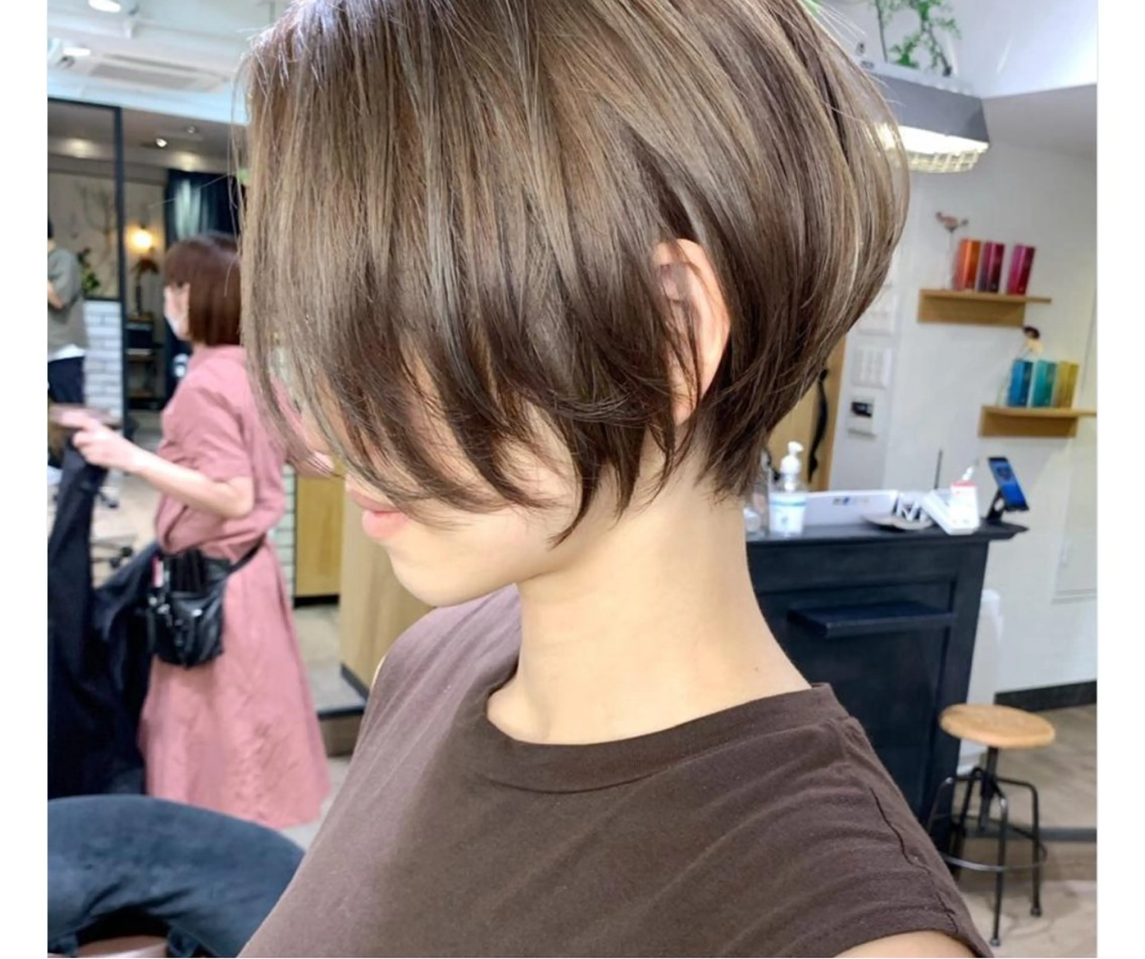 ショート ショートボブ ボブ くびれヘア ショートヘア ショート/レイヤー/ 無料/表参道/荒砂のヘアスタイル