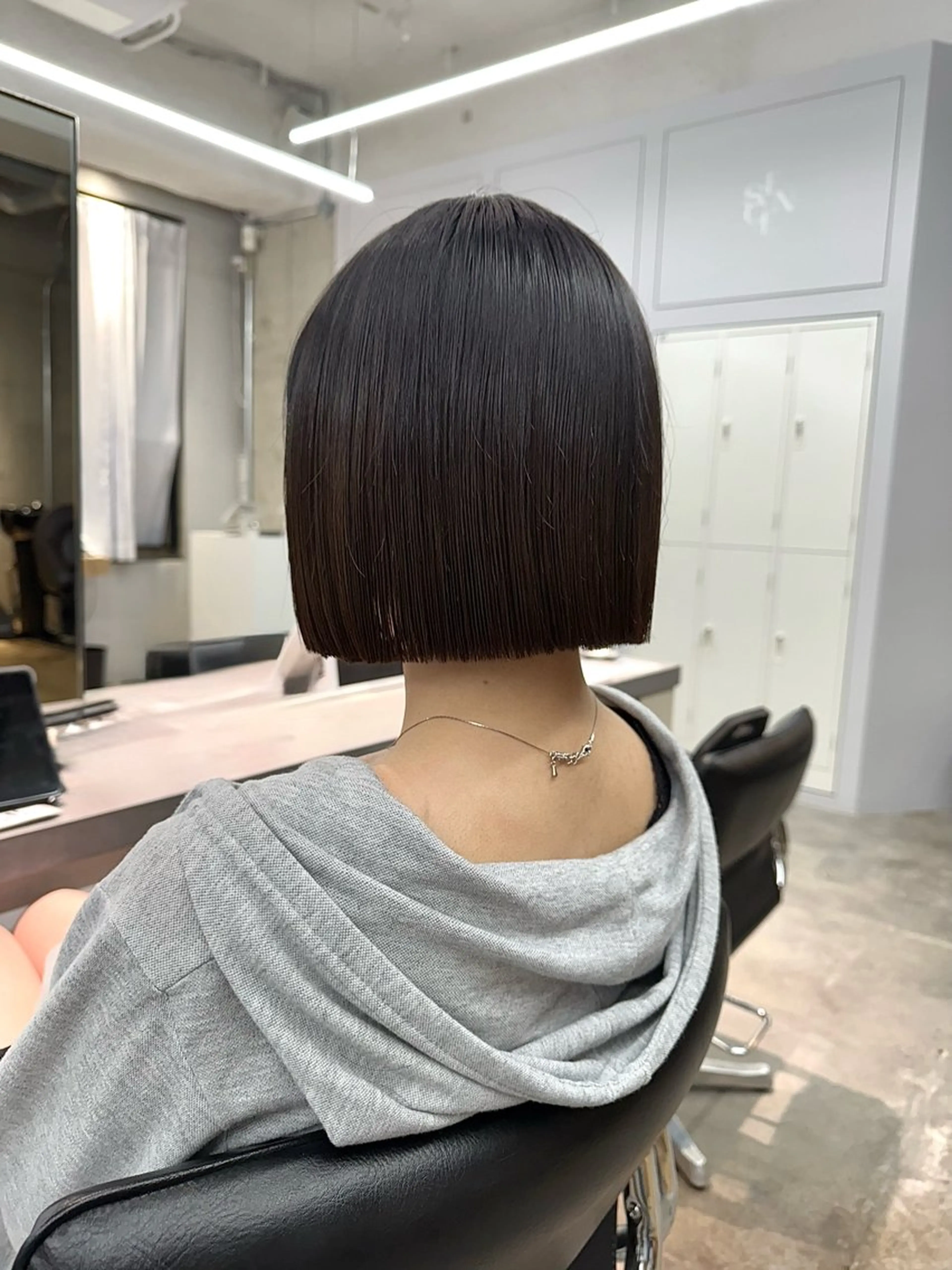 ショート 縮毛矯正 カット mina★ボブcut 透明感color🥣のヘアスタイル