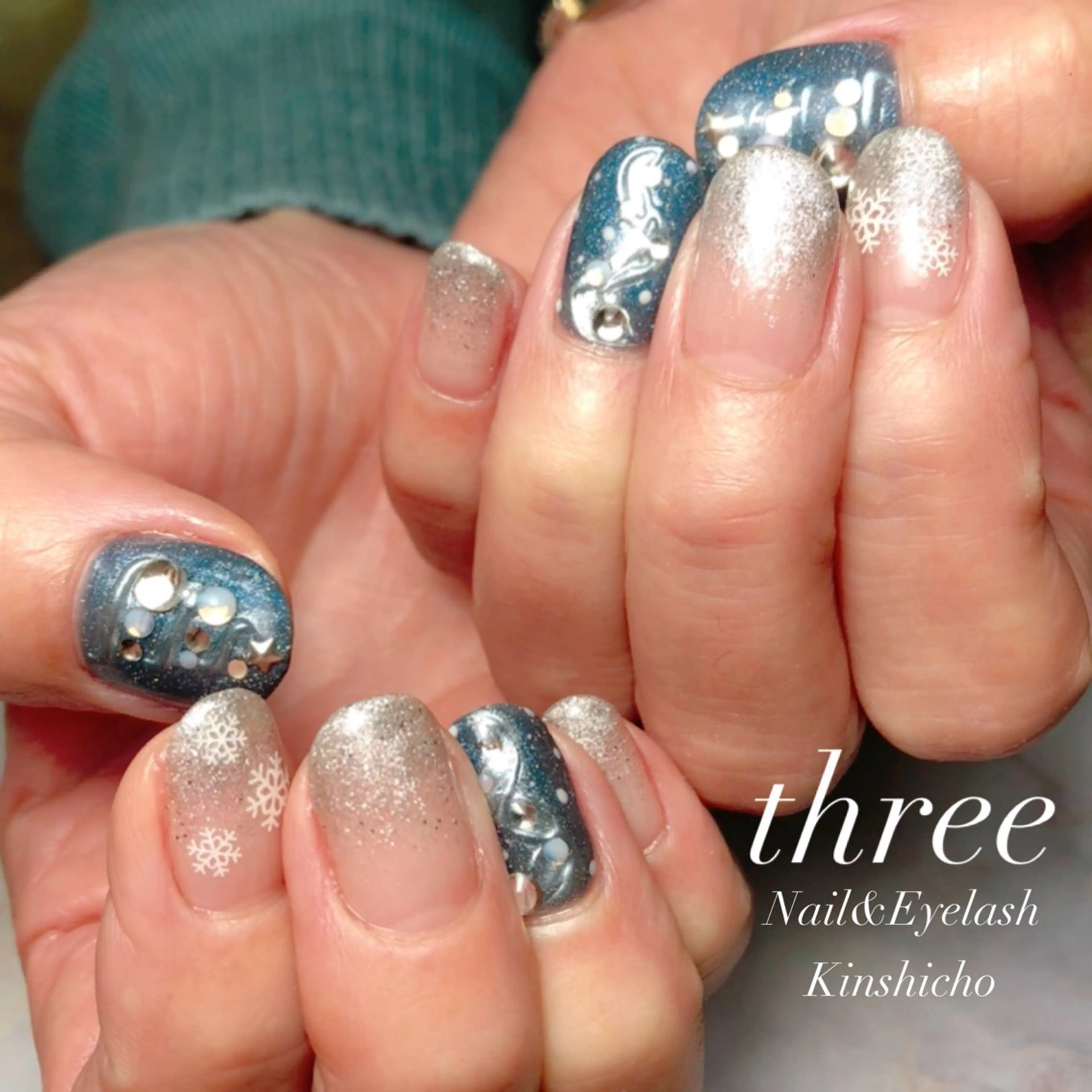 ネイル 冬ネイル クリスマス three Nail&Eyeのネイルデザイン