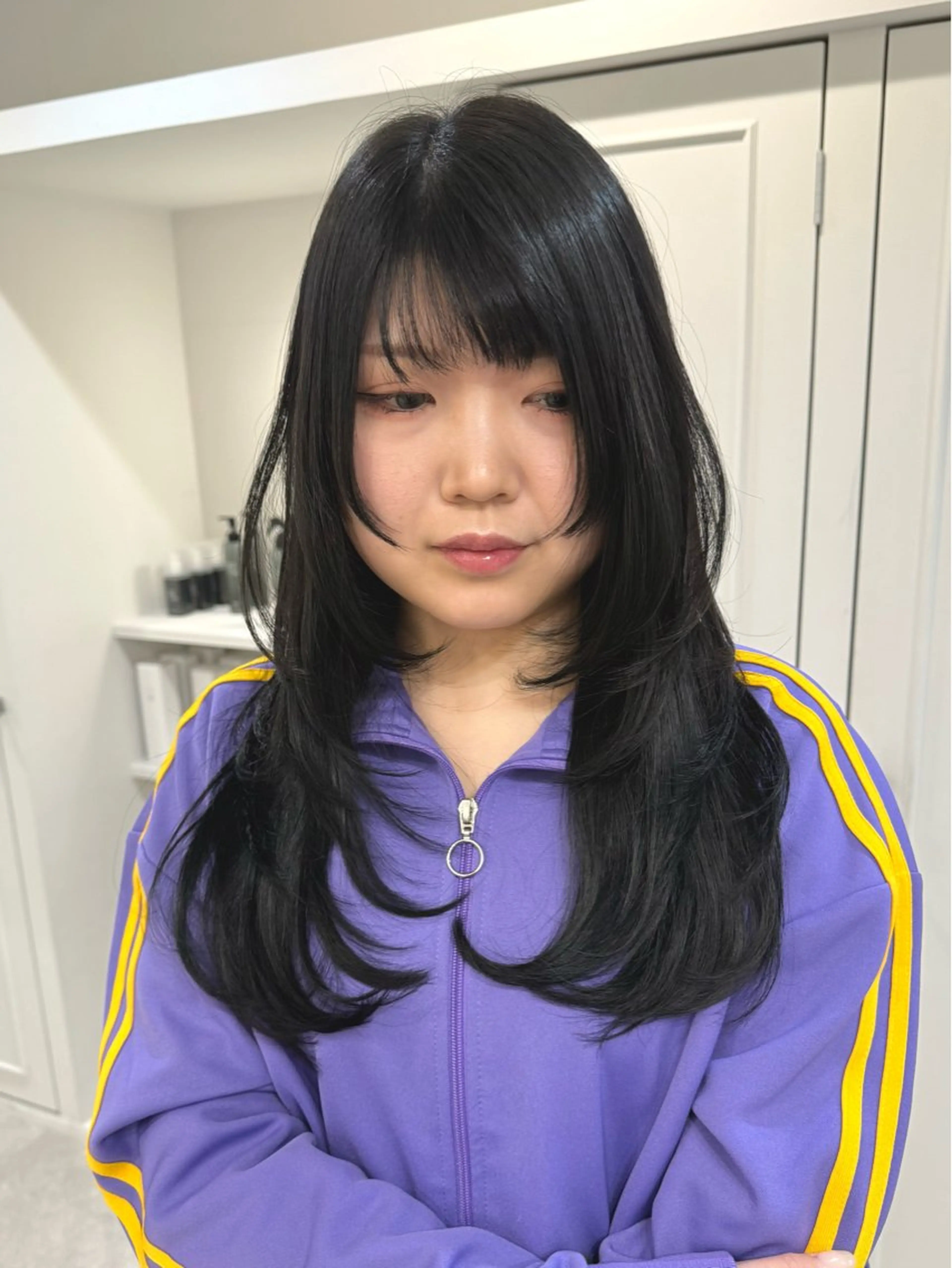 ロング カラー ヘアアレンジ ハッシュカット カット SALOWIN京都河原町Suite店所属・外国人風レイヤー/ ハイトーンSHUのヘアスタイル