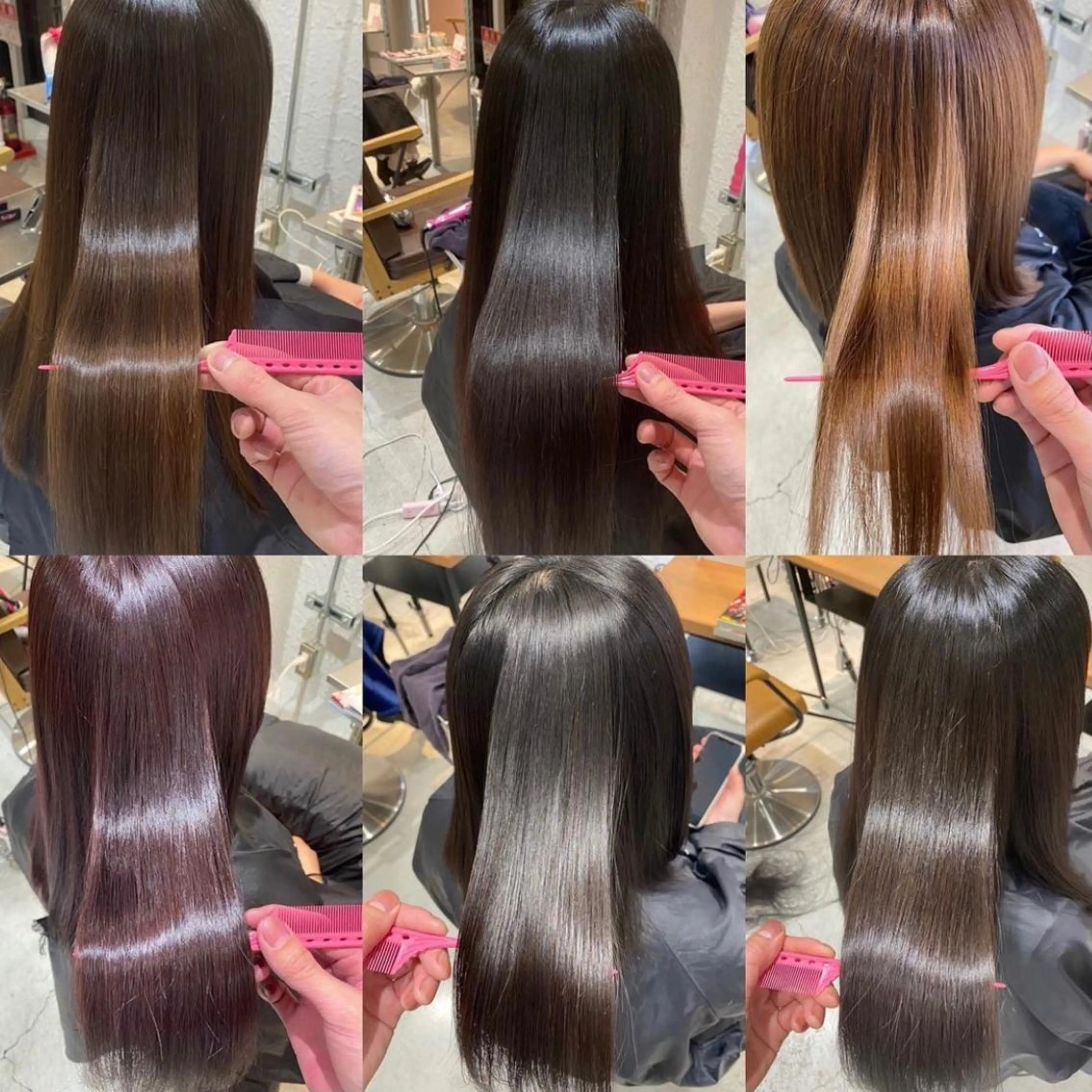 セミロング 縮毛矯正 トリートメント ORIKA 美容室のヘアスタイル