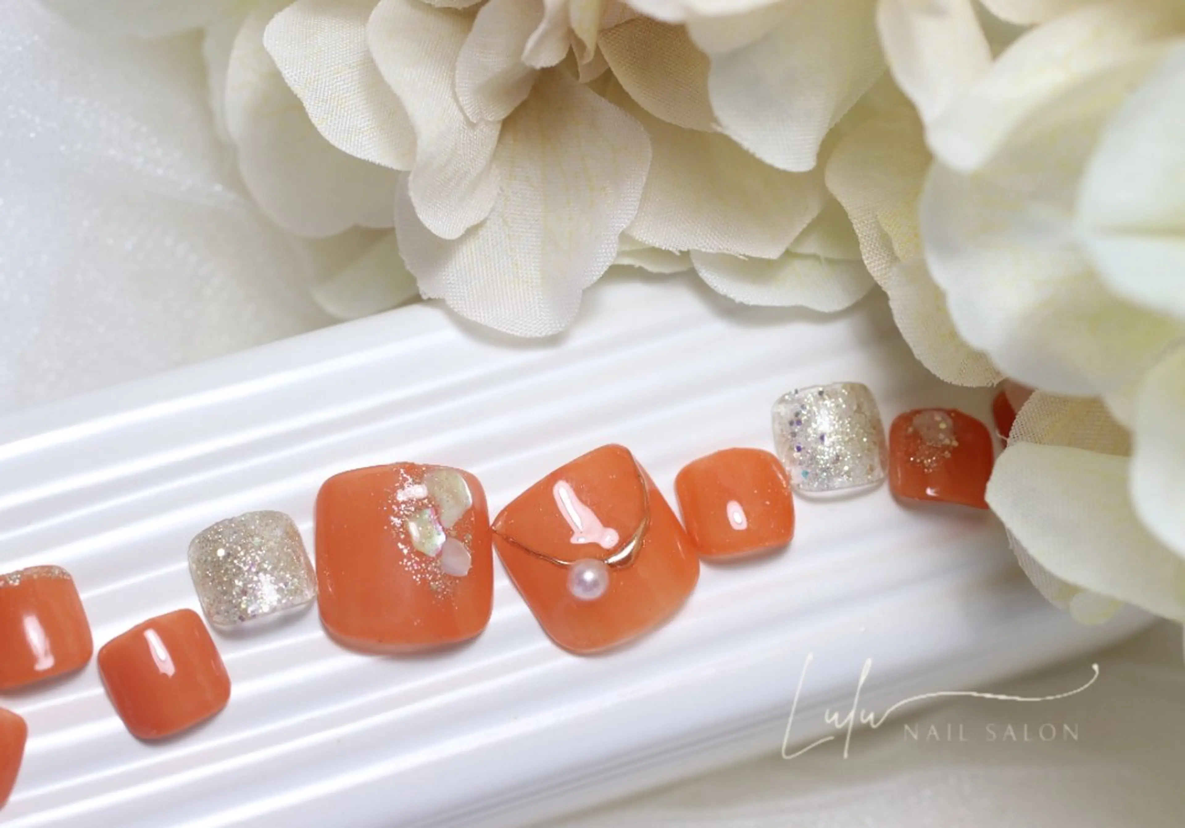 ネイル フットネイル Lulu nail salon 南堀江店所属・西村 あやかのネイルデザイン