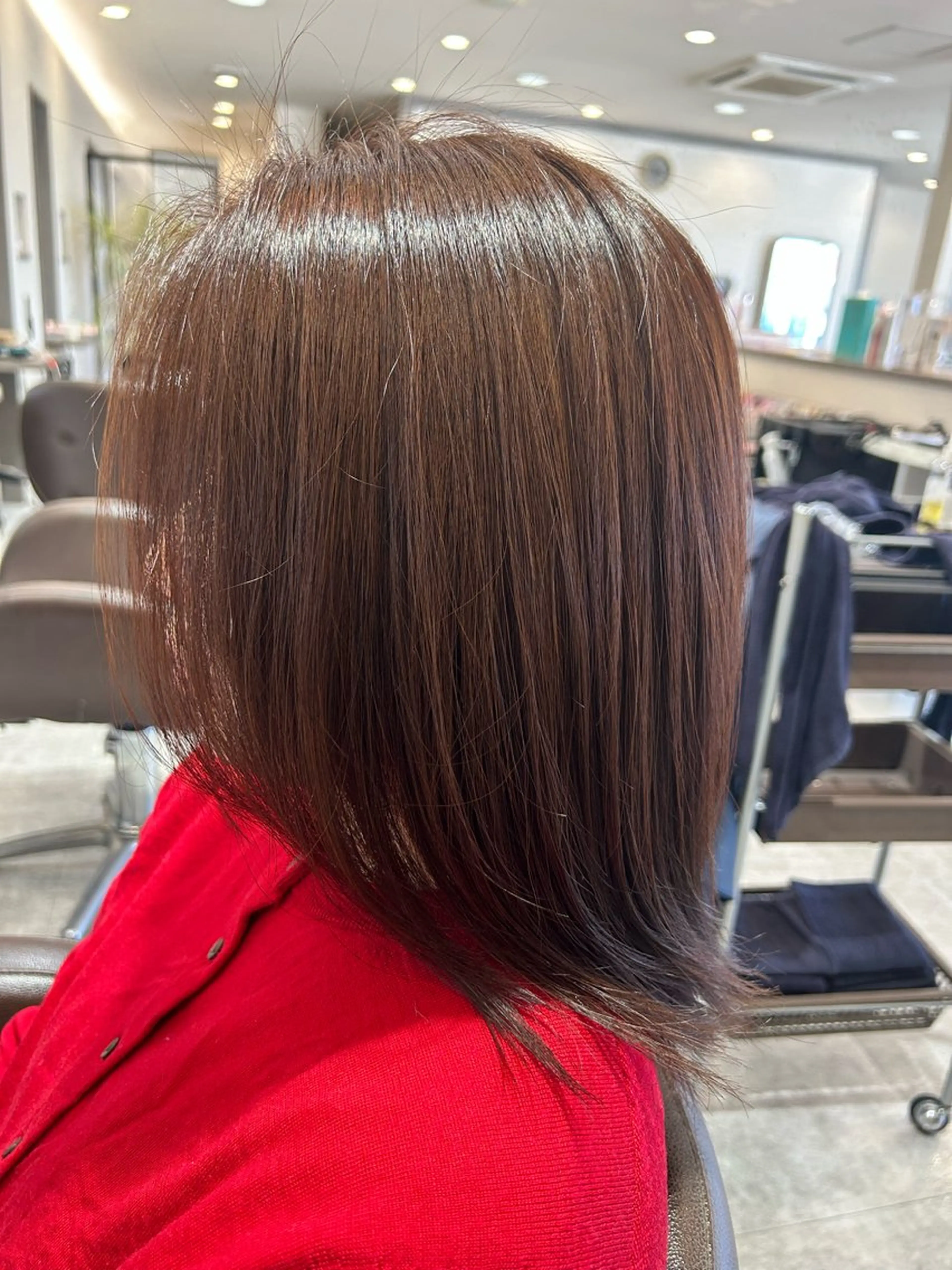 ミディアム カラー ヘアカラー 大西 葵のヘアスタイル