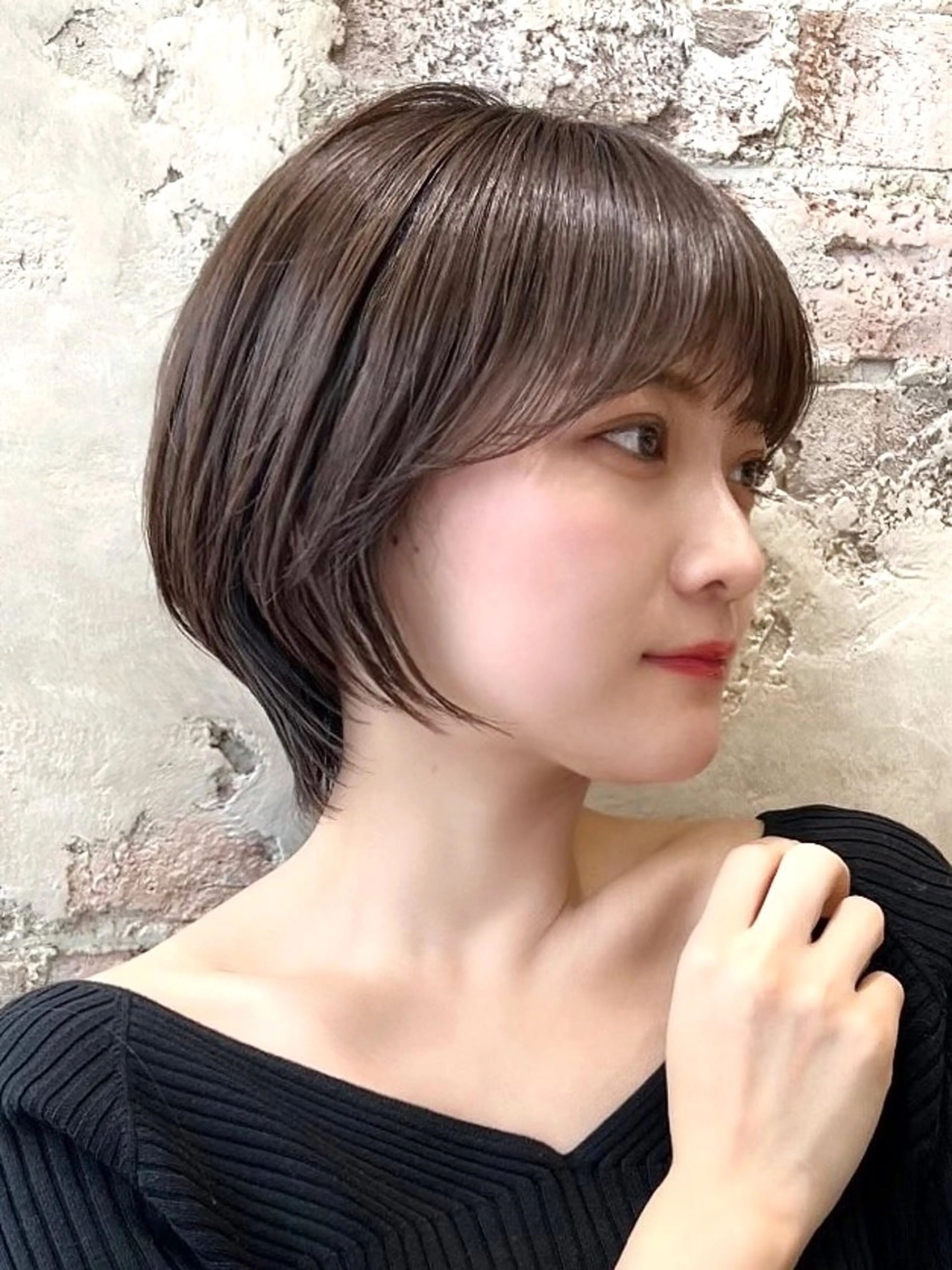 ショート カラー カット ヘアカラー トリートメント 💍新宿ショート 💍岩田莉奈のヘアスタイル