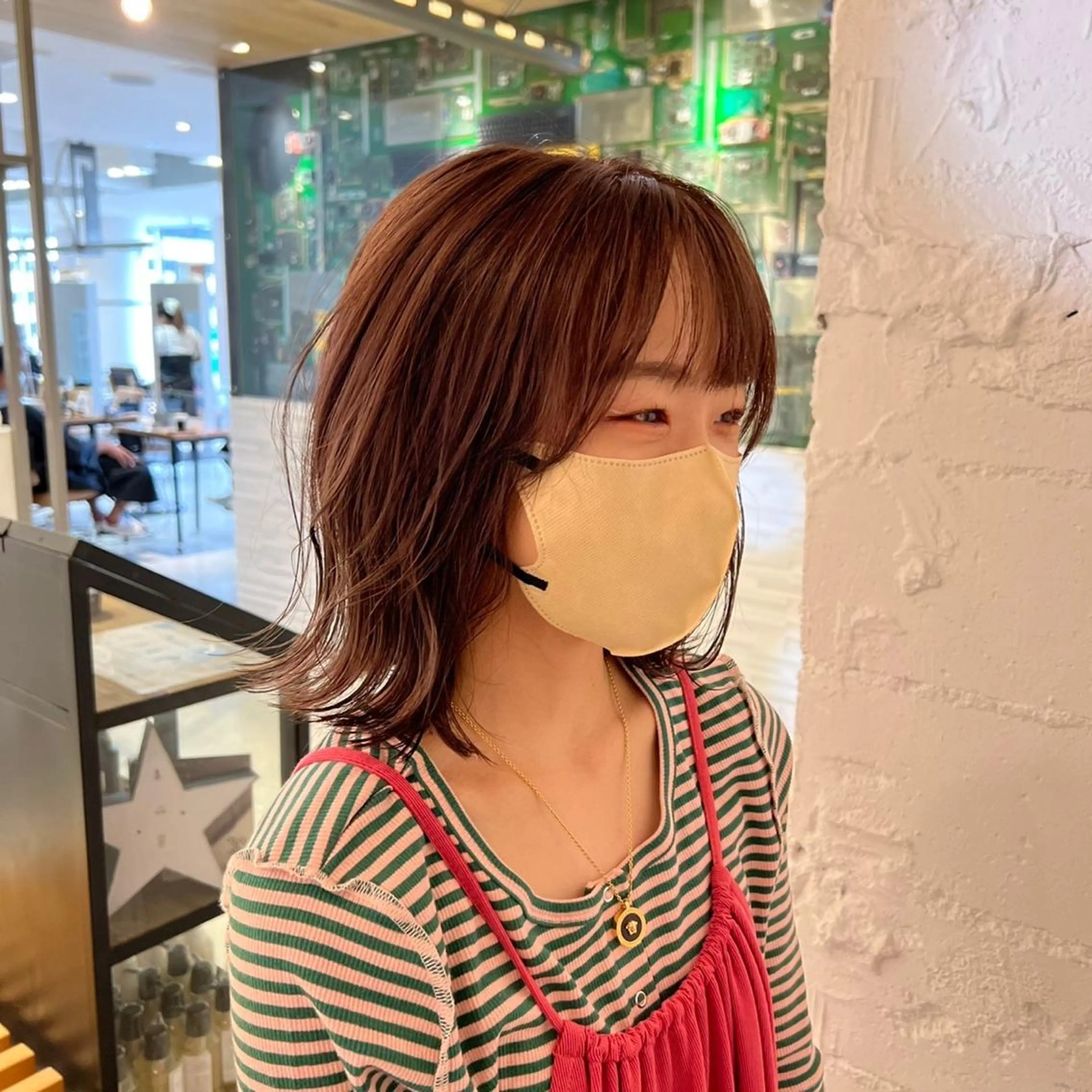 ミディアム カラー カット ヘアカラー トリートメント nameless miichiのヘアスタイル