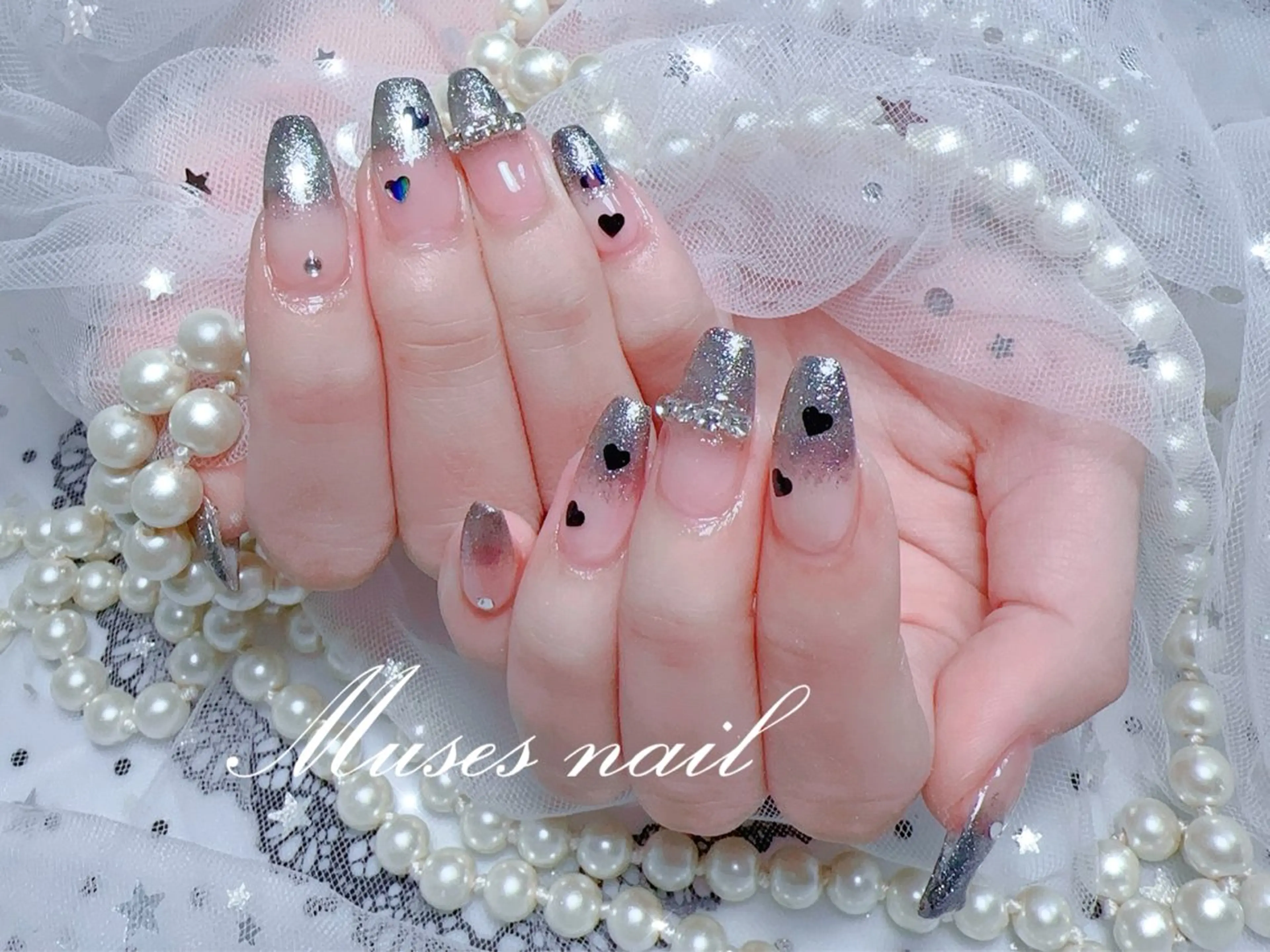 ネイル オーロラネイル チークネイル 長さ出し フレンチネイル ジェルネイル MUSES  NAIL  SALON所属・MUSES ネイルのネイルデザイン