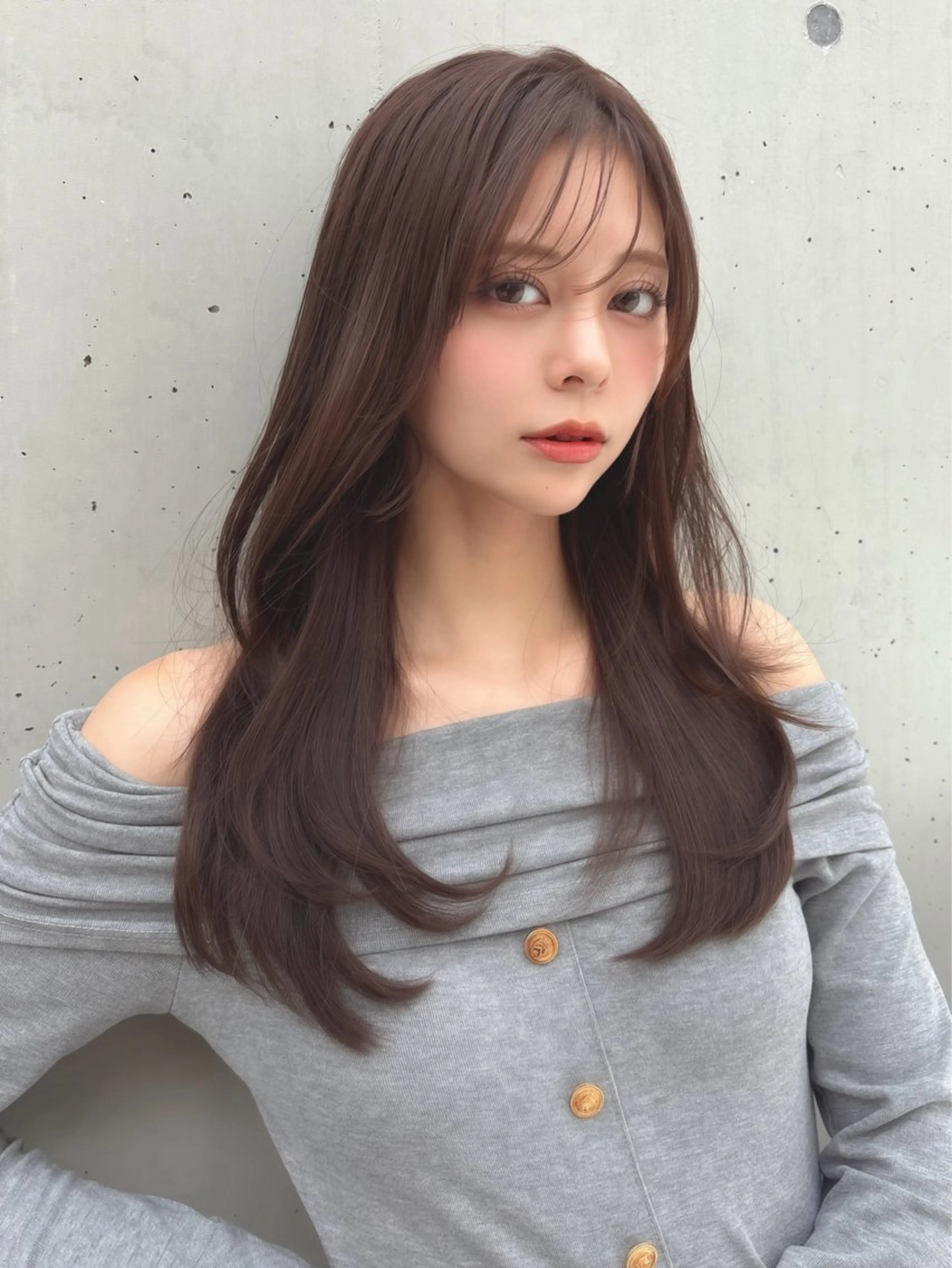 ミディアム カラー ヘアアレンジ レイヤーカット カット ヘアカラー 髙橋 リナ‪のヘアスタイル