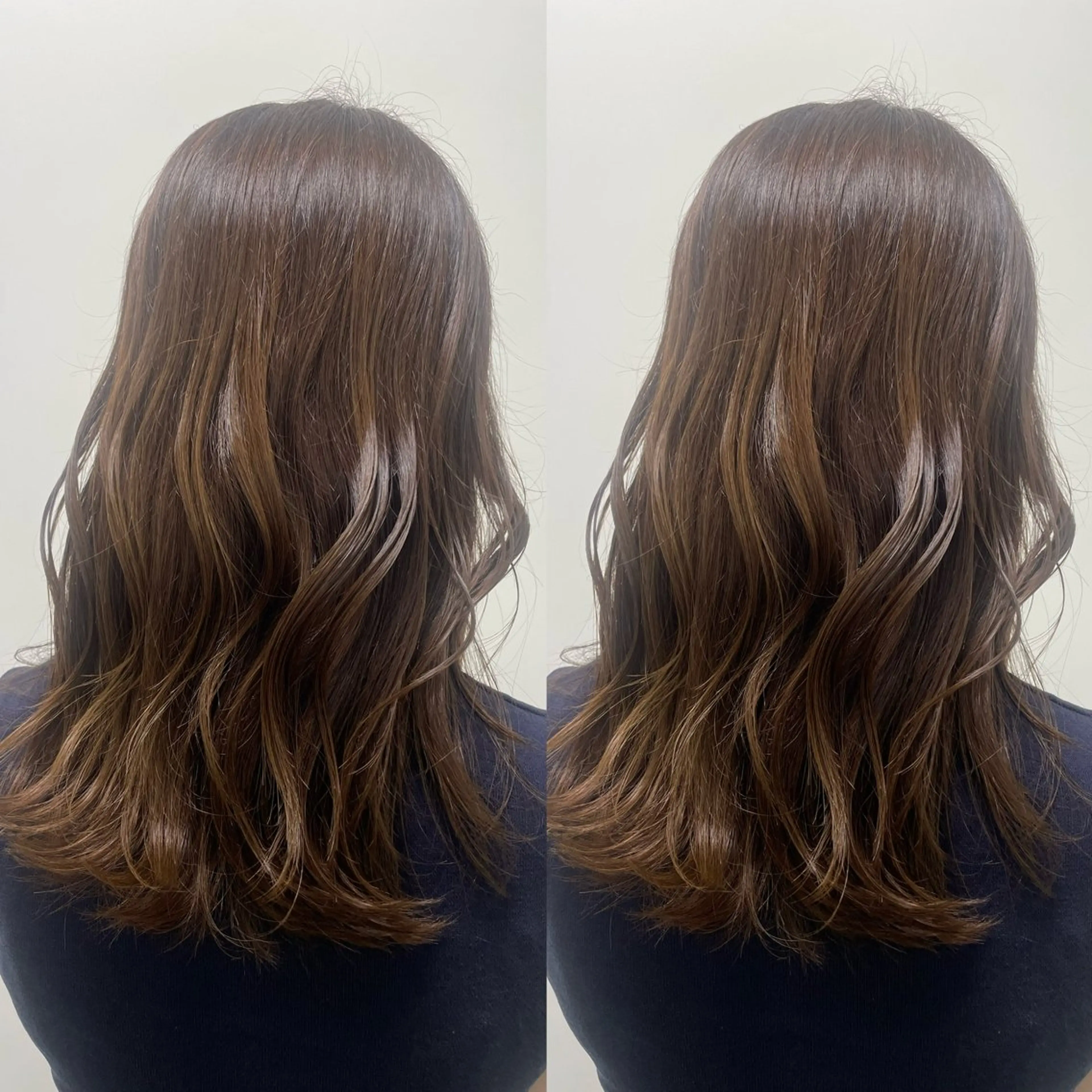 ロング カラー アッシュ カット ヘアカラー 韓国風骨格カット 艶カラー🩶髙林夏美のヘアスタイル