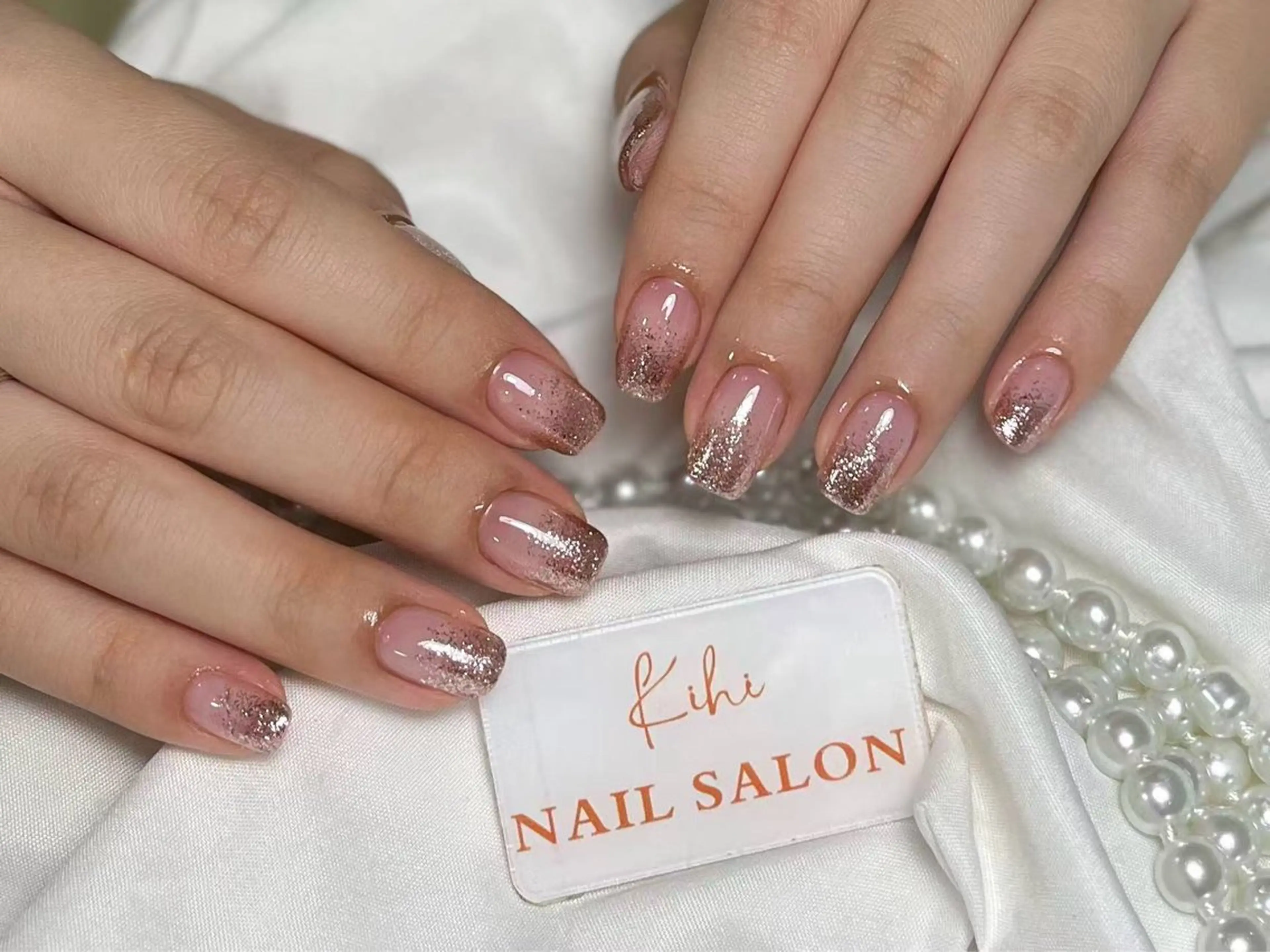 ネイル ハンドネイル ユリ🎀長さだし/ パラジェル/持ち込みのネイルデザイン