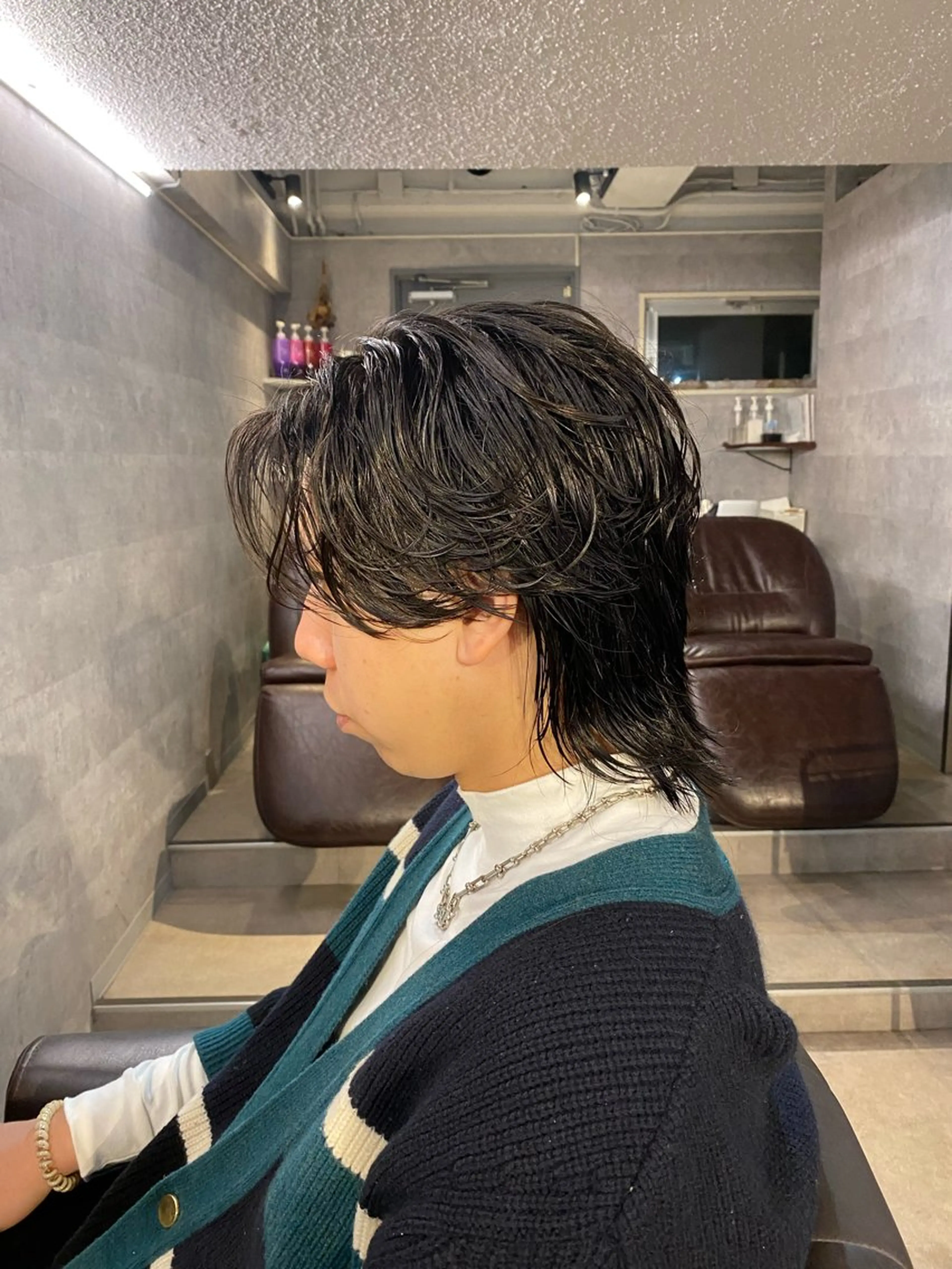 ミディアム パーマ メンズ if ...hair salon所属・明神 拳翔のヘアスタイル