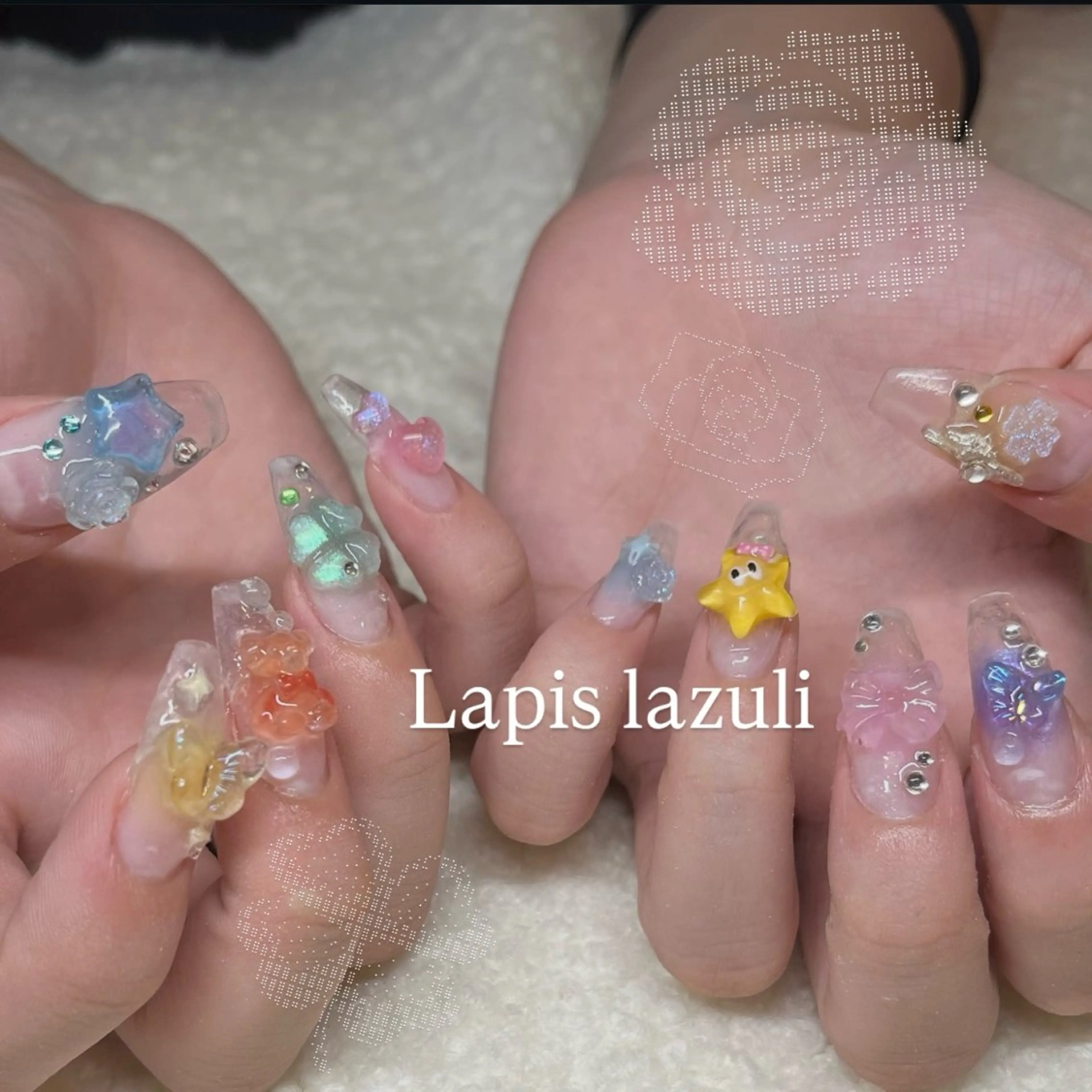 ネイル ハンドネイル YURINA ⋆꙳𝜗𝜚꙳.*‬のネイルデザイン