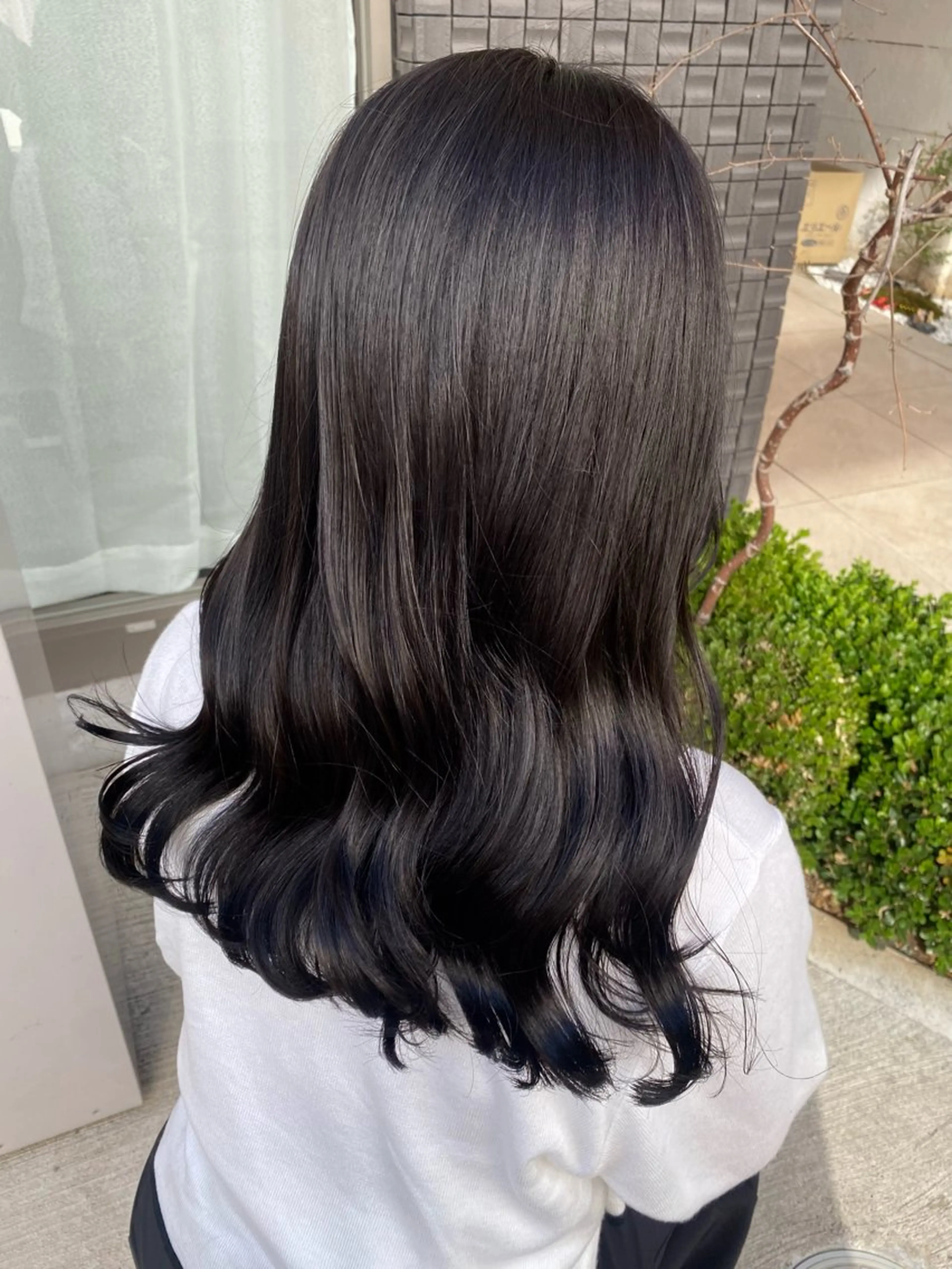 セミロング カラー グレージュ オリーブグレージュ オリーブグレー カット ヘアカラー トリートメント グレージュ/透明感/ 韓国ヘア/RISAのヘアスタイル