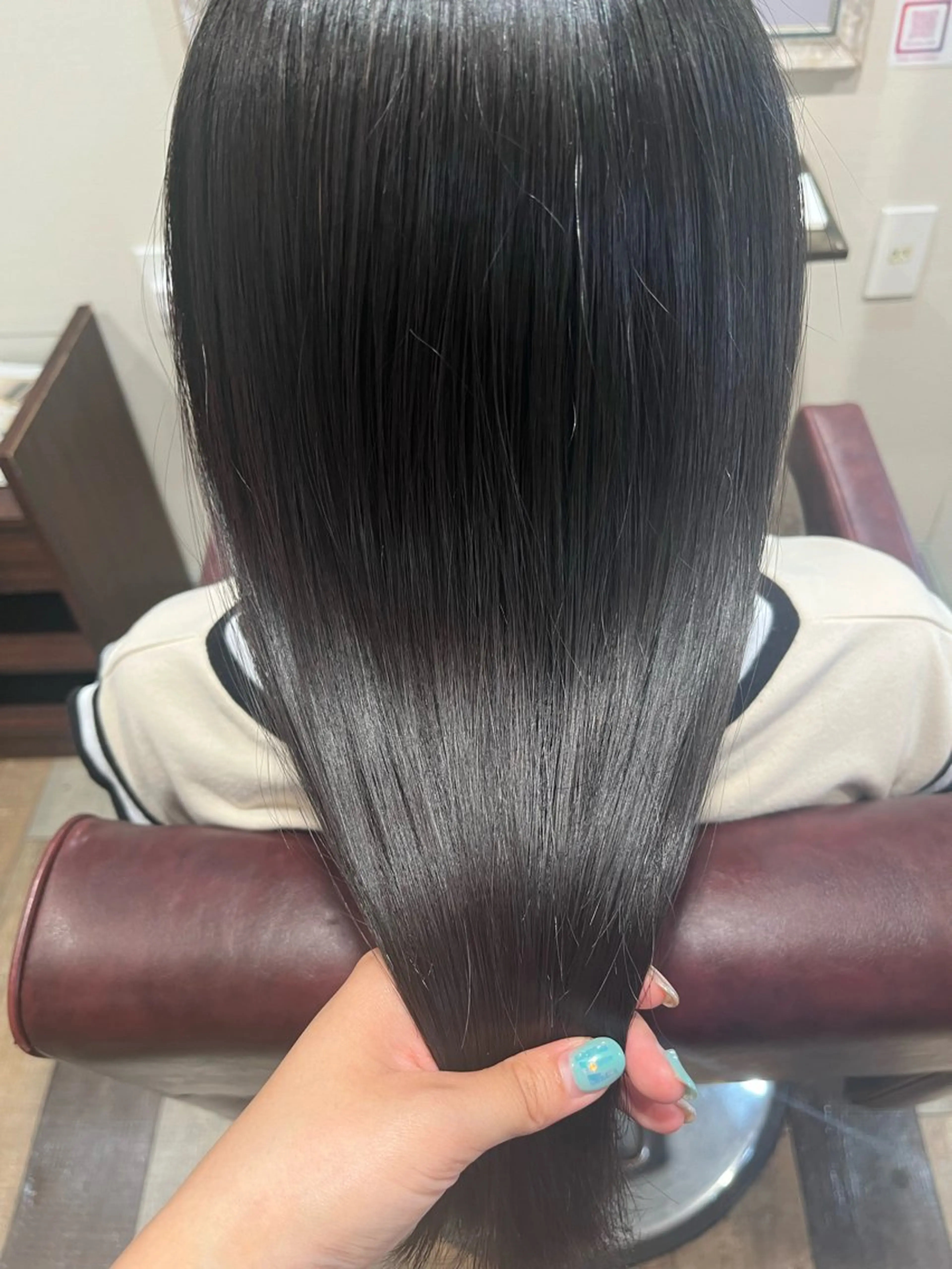 ロング カラー カット 縮毛矯正 ブリーチなし艶カラー /いくののヘアスタイル