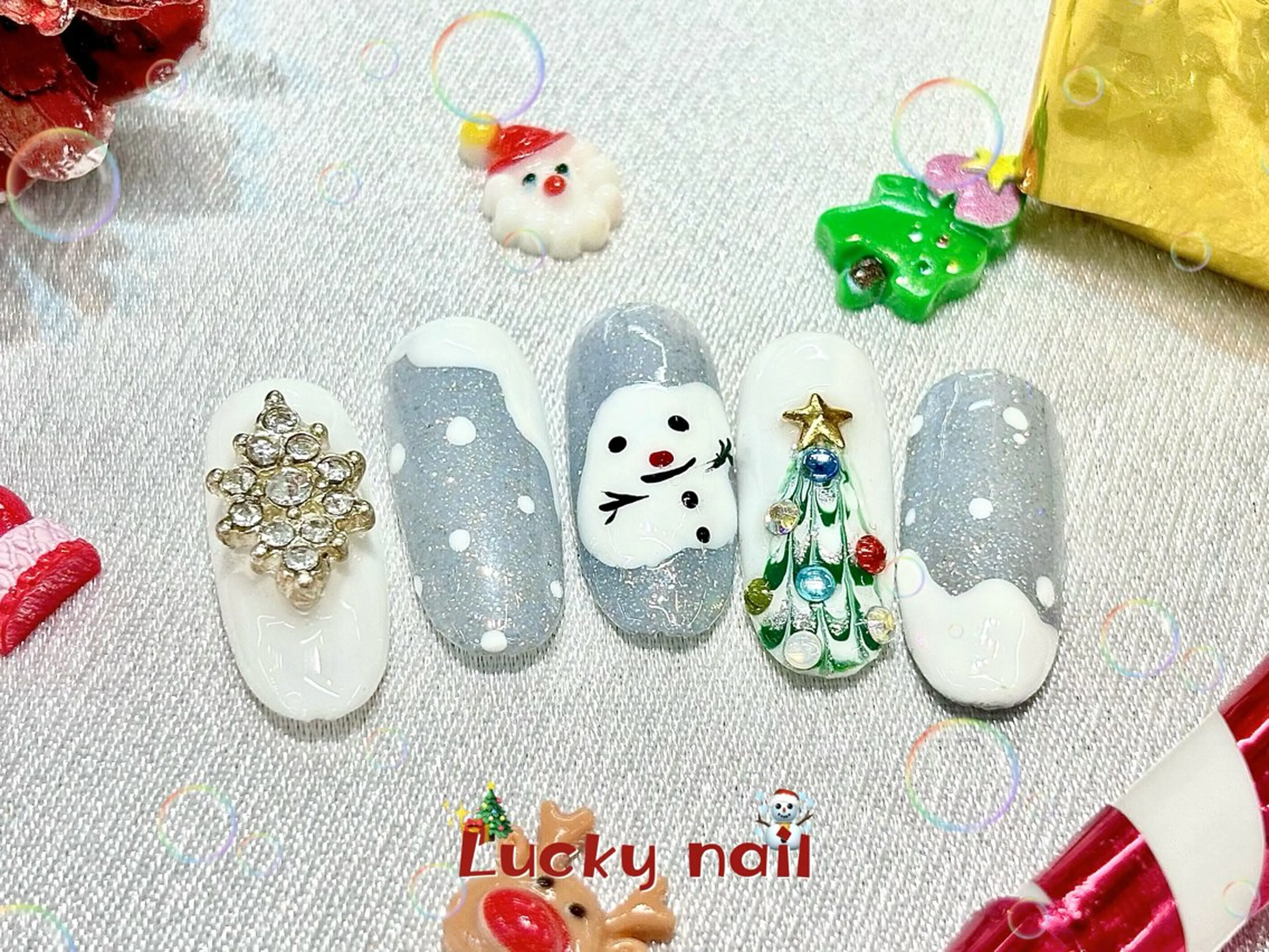ネイル アートネイル チークネイル 長さ出し ジェルネイル マグネットネイル Lucky nail 小林和希のネイルデザイン