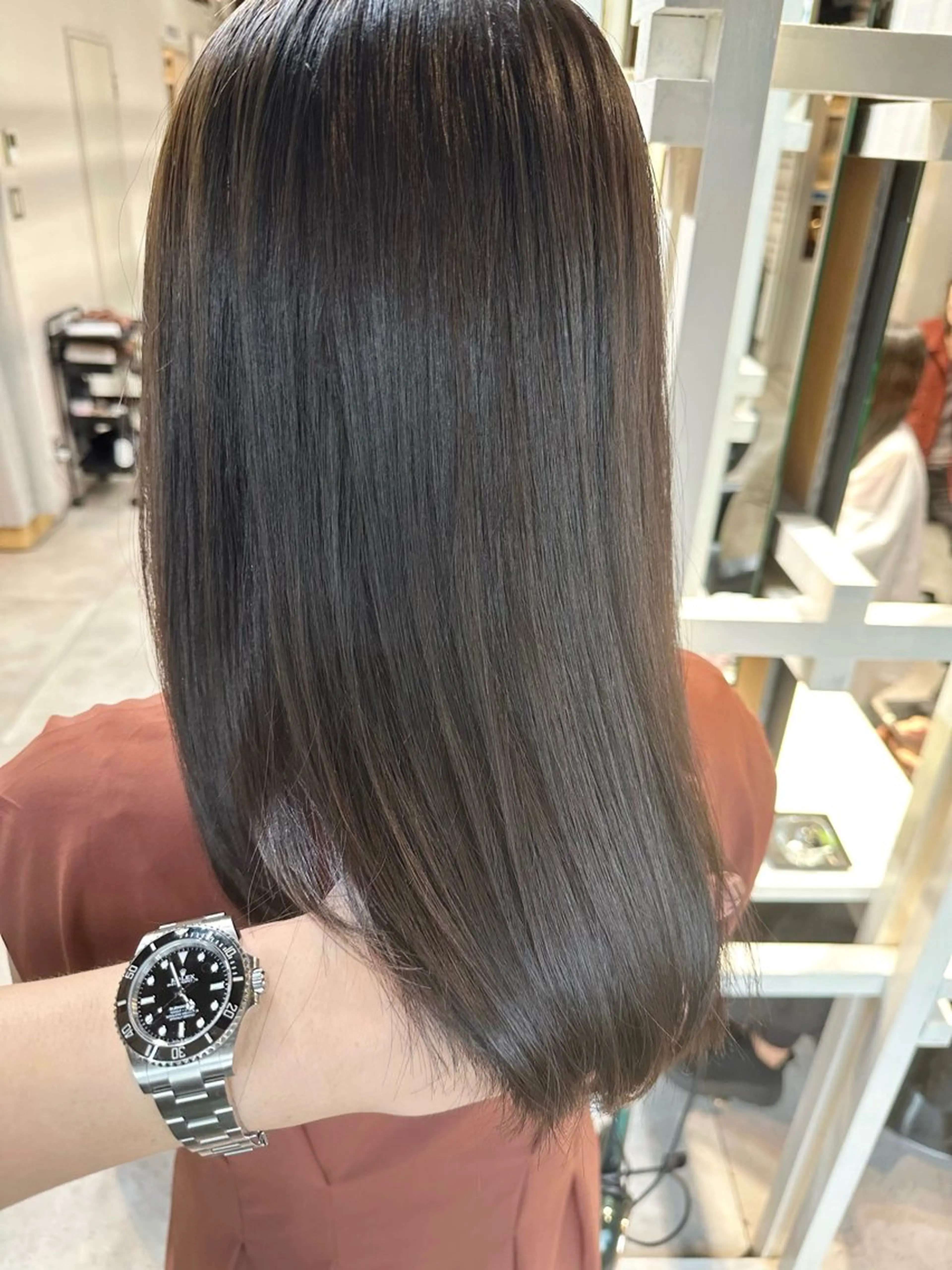 ミディアム カット ヘアカラー トリートメント ✨透明感カラー 恵比寿HAYATO✨のヘアスタイル