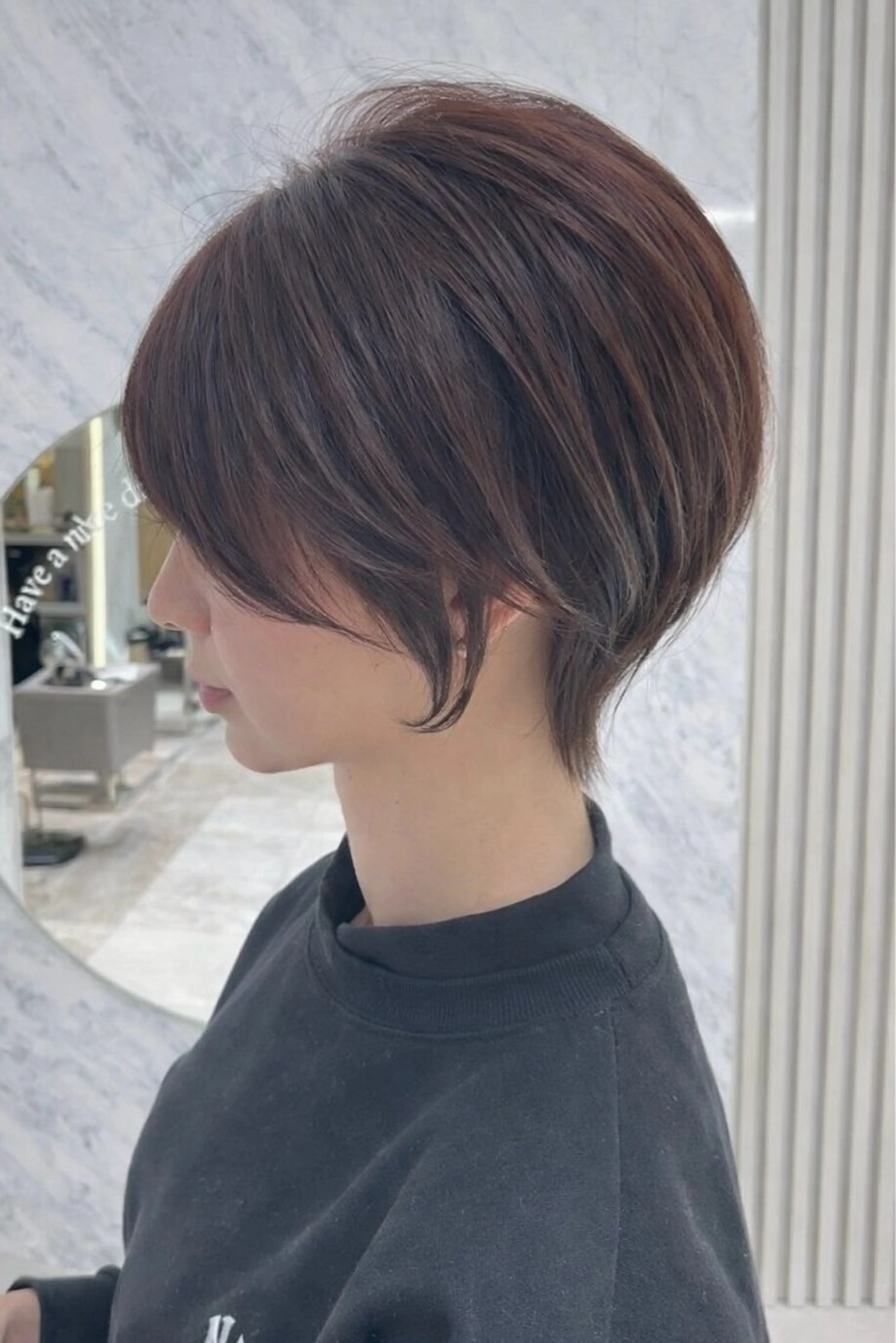 ショート カラー カット ヘアカラー トリートメント 新宿✨顔周りカット 韓国ヘア/坂本亜裟海のヘアスタイル