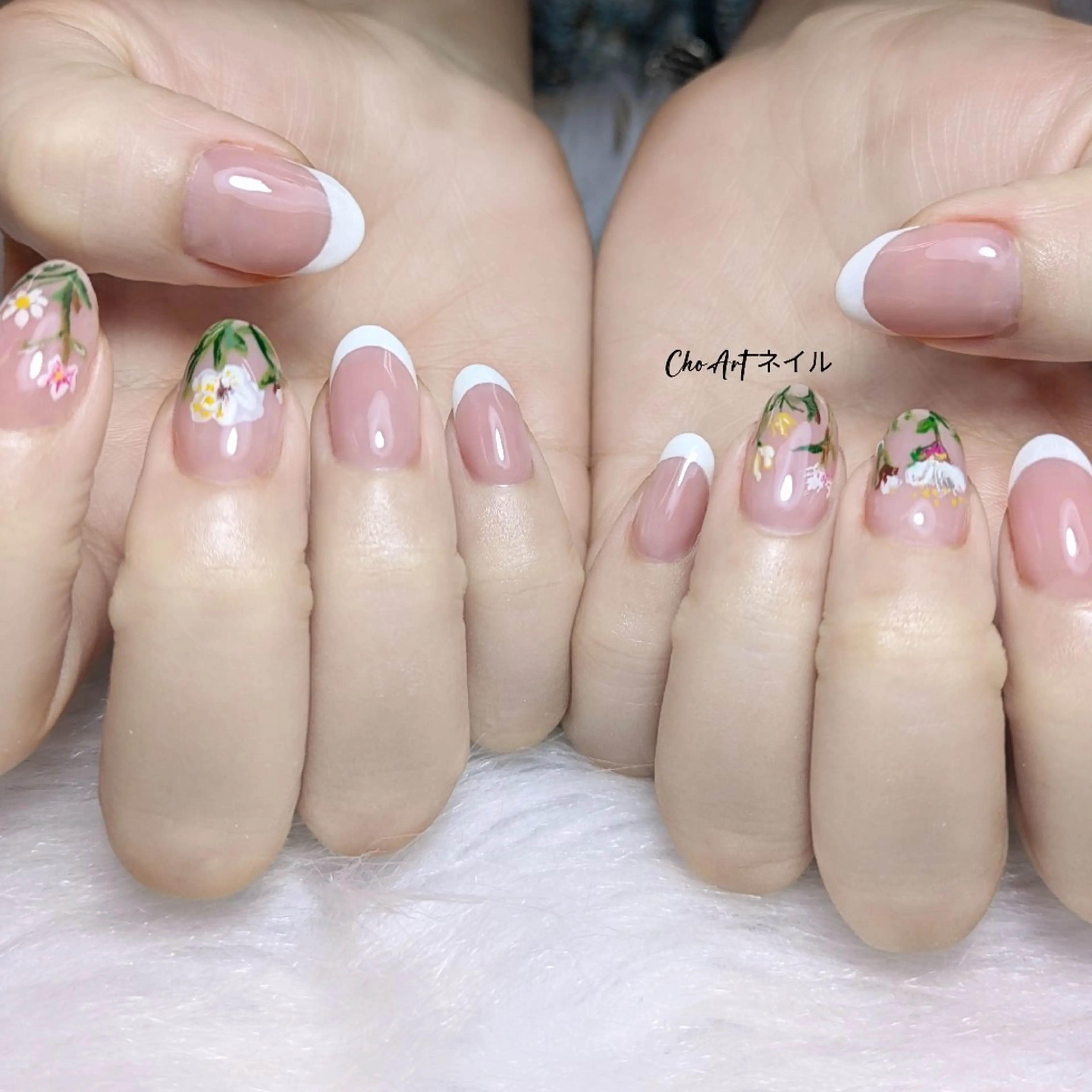 ネイル アートネイル フレンチネイル キラキラネイル ラメ(グリッター) マグネットネイル Cho Artネイル所属・Cho Art ネイルのネイルデザイン
