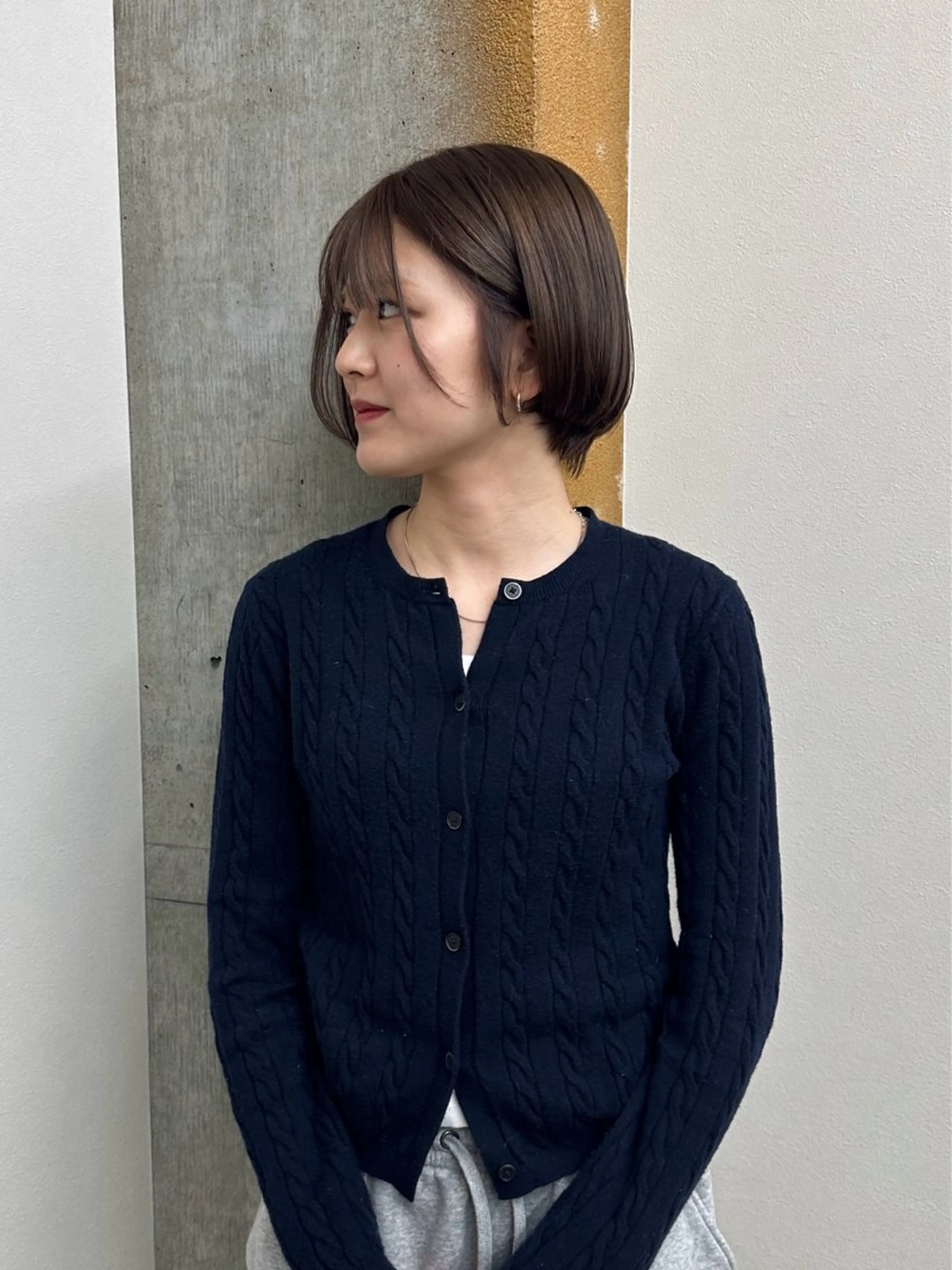 ショート カラー ヘアカラー 青木未羽/ベージュ /透明感カラー/松本のヘアスタイル