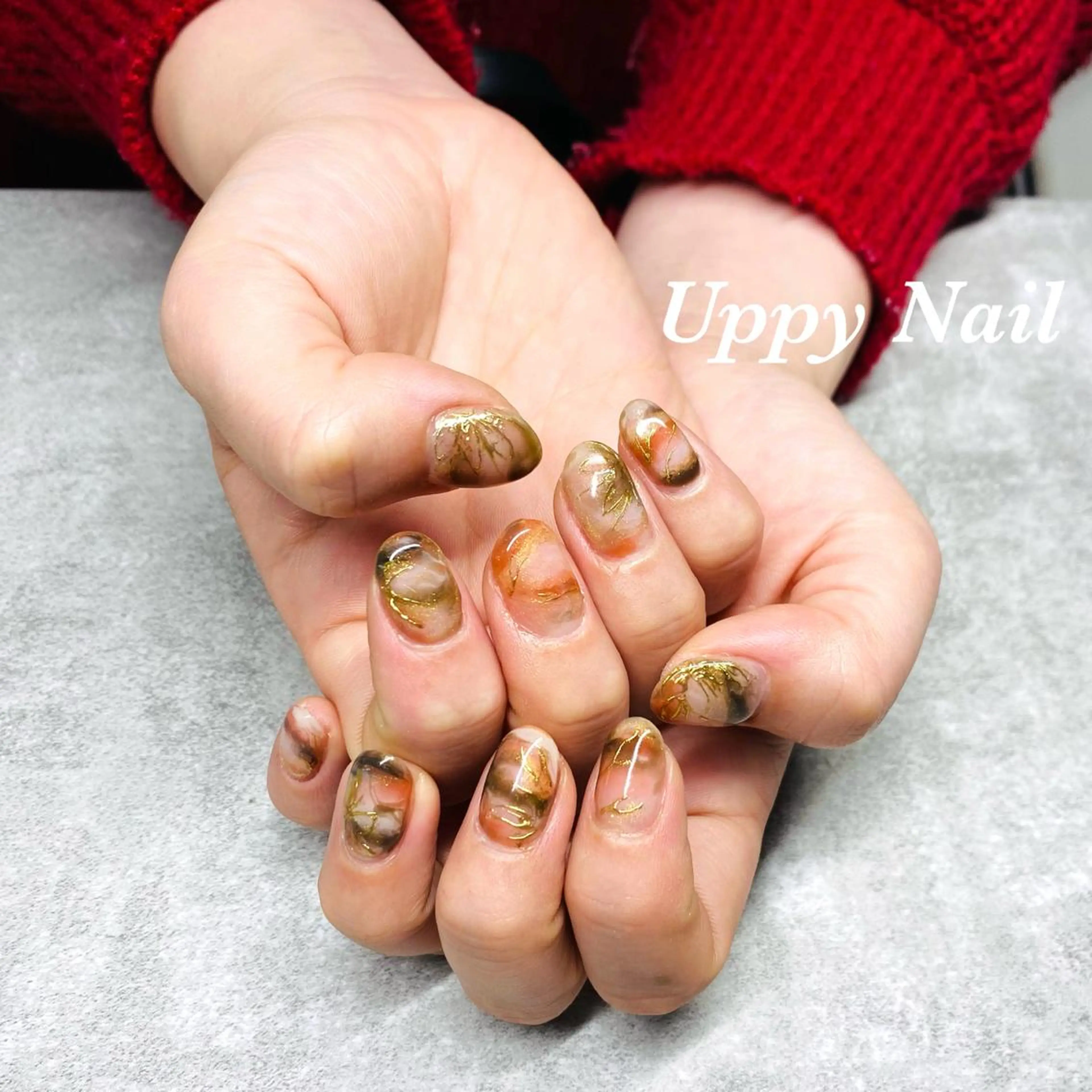 ネイル ミラーネイル ニュアンスネイル ハンドネイル Uppy Nail ukyoのネイルデザイン