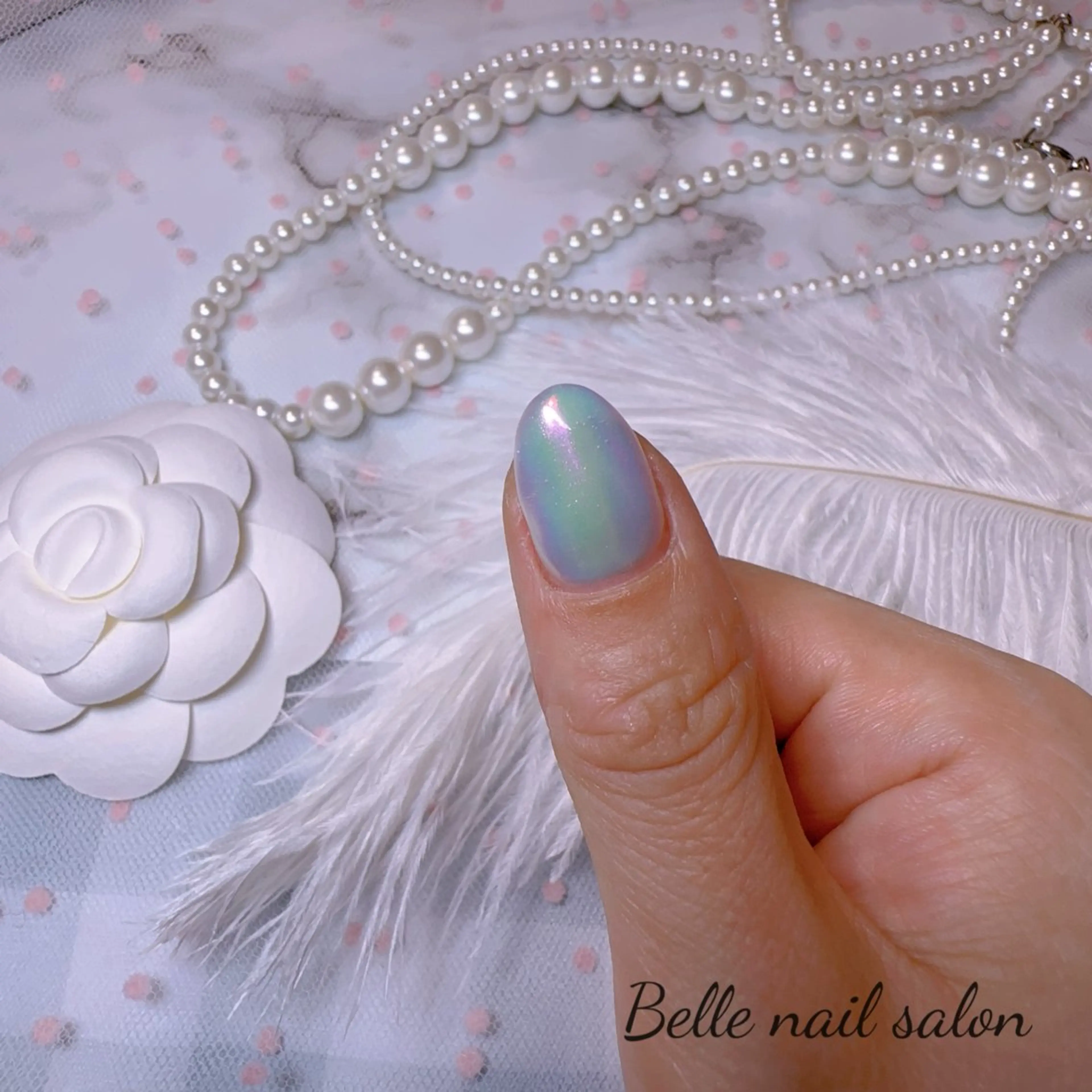 ネイル オーロラネイル フットネイル 韓国ネイル ラメ(グリッター) ラメグラデーション Belle nail salon 新小岩のネイルデザイン