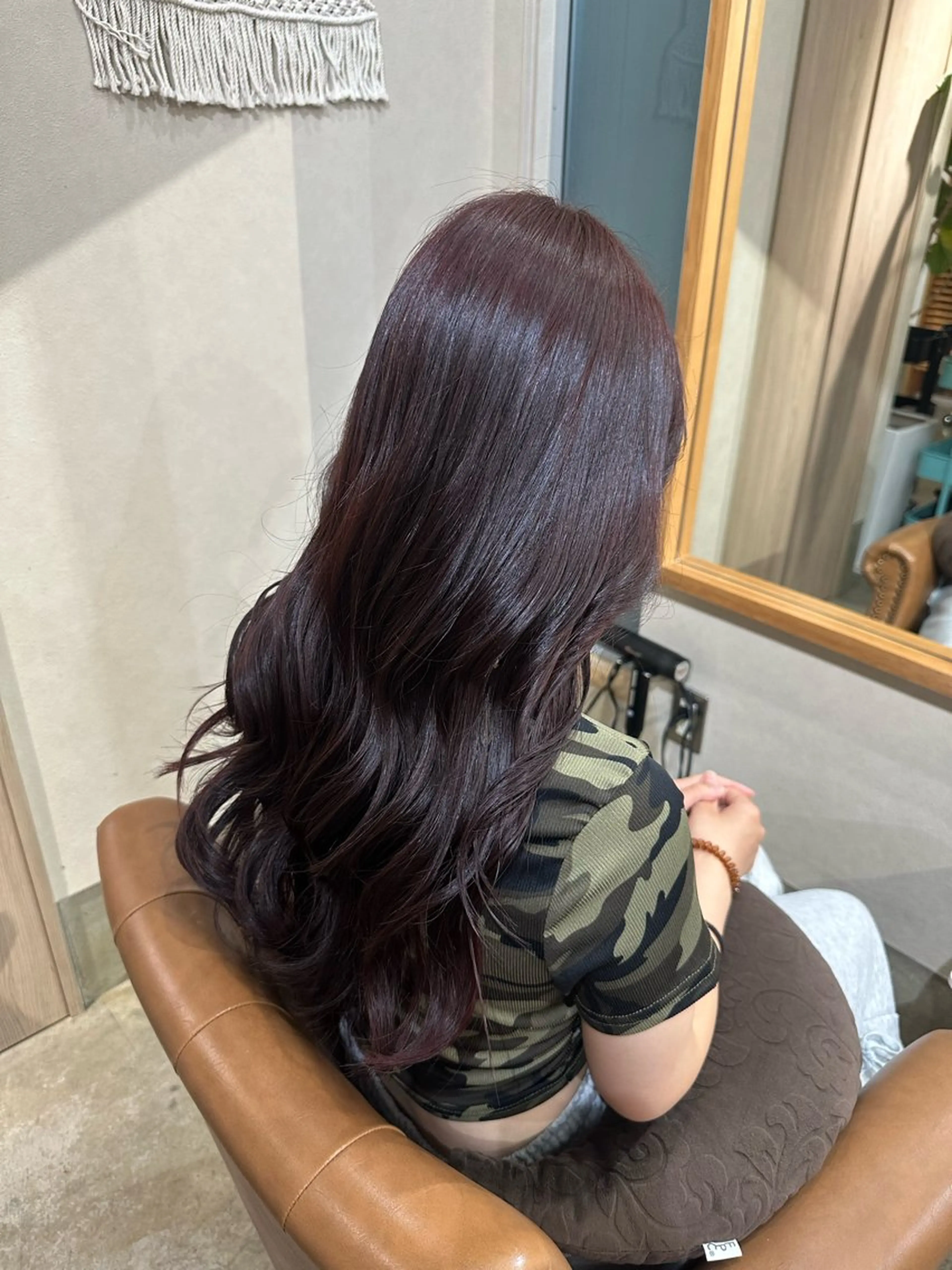 ロング ヘアカラー 大石 楓のヘアスタイル