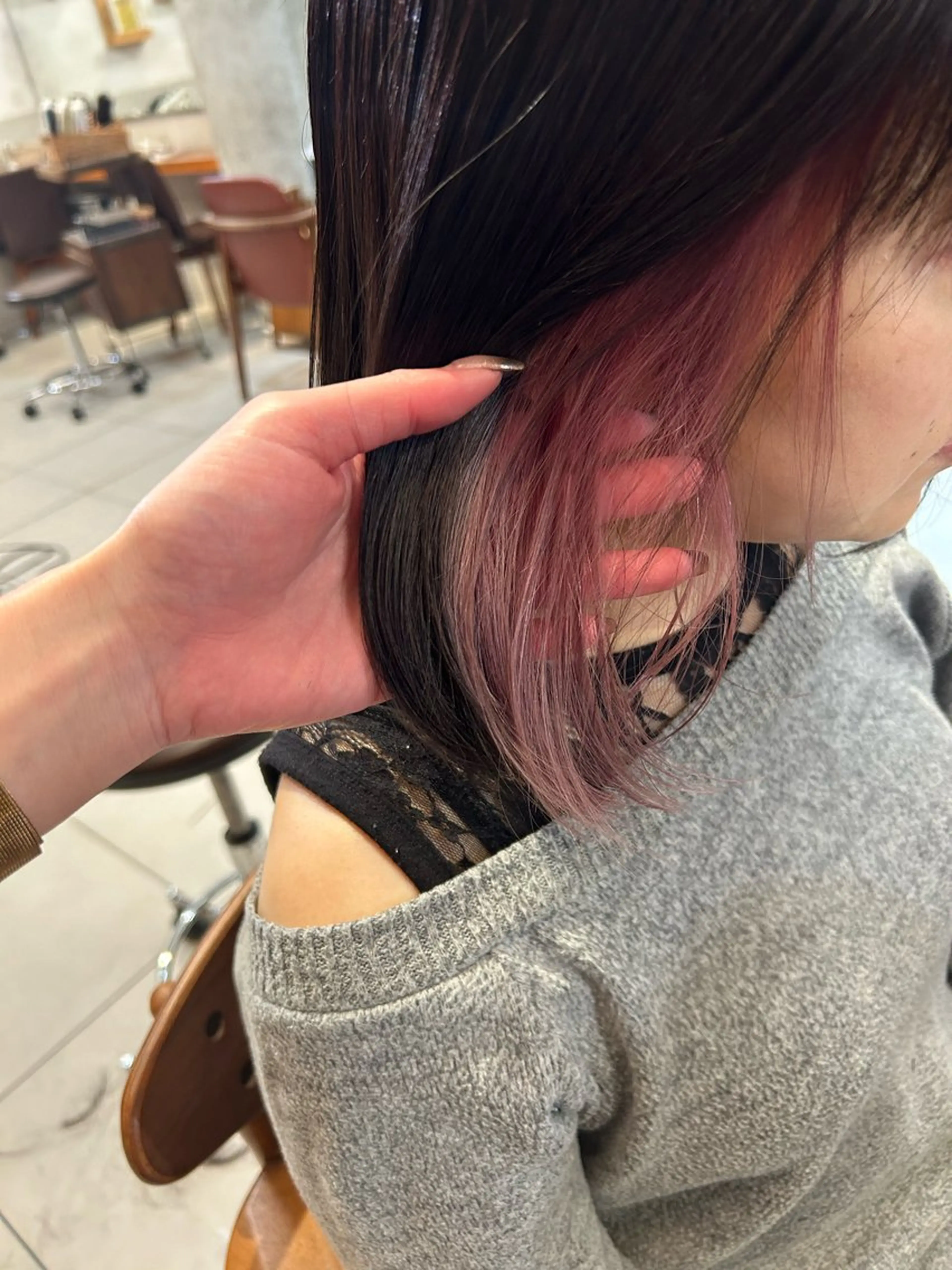 ミディアム ヘアカラー 艶カラー/耳つぼ/ 渡辺奈緒のその他イメージ