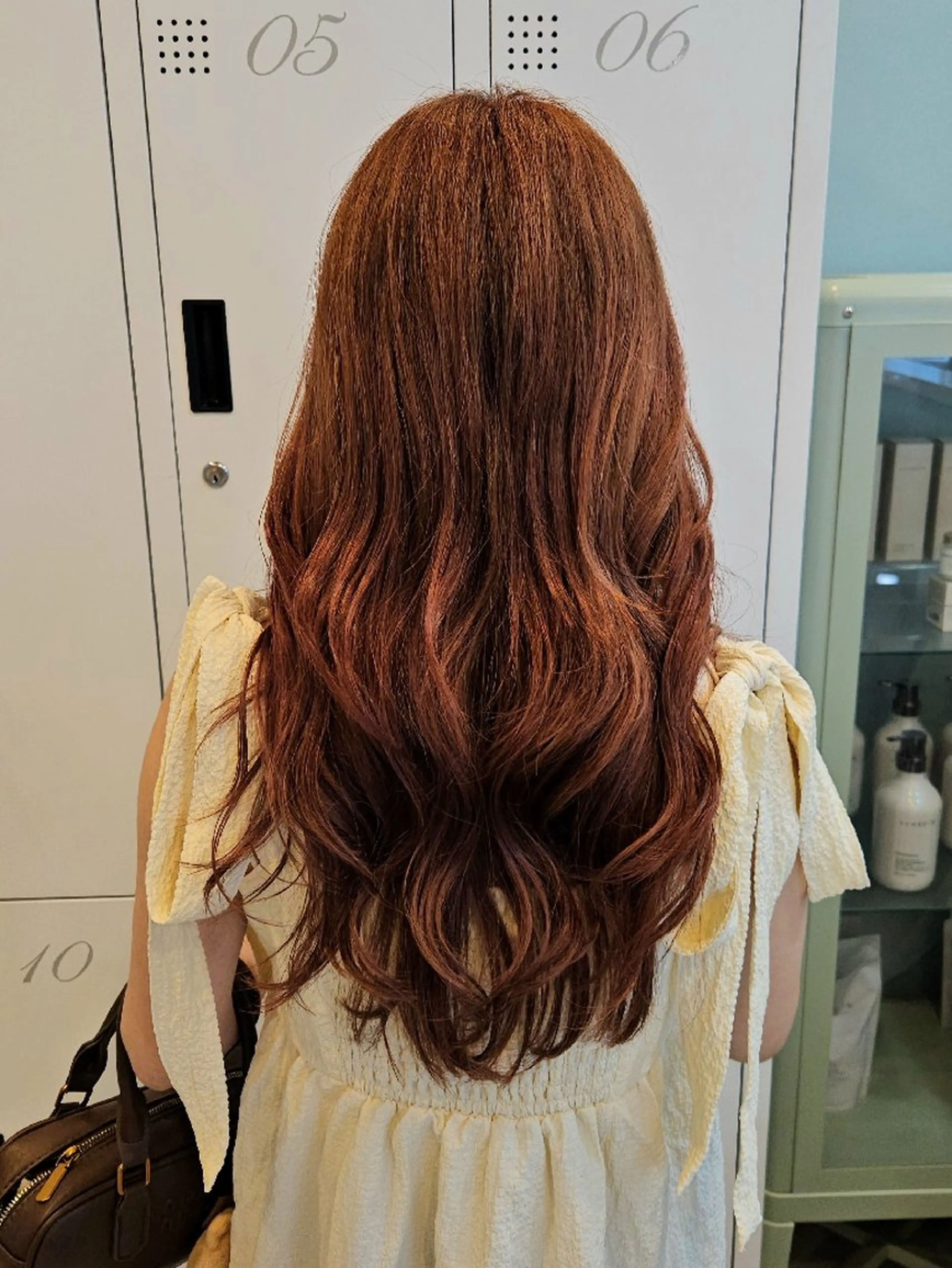 ロング カラー ブリーチ ブラウンカラー ブリーチなしカラー オレンジ オレンジブラウン ヘアカラー トリートメント ミク🇰🇷 /Agu hairのヘアスタイル