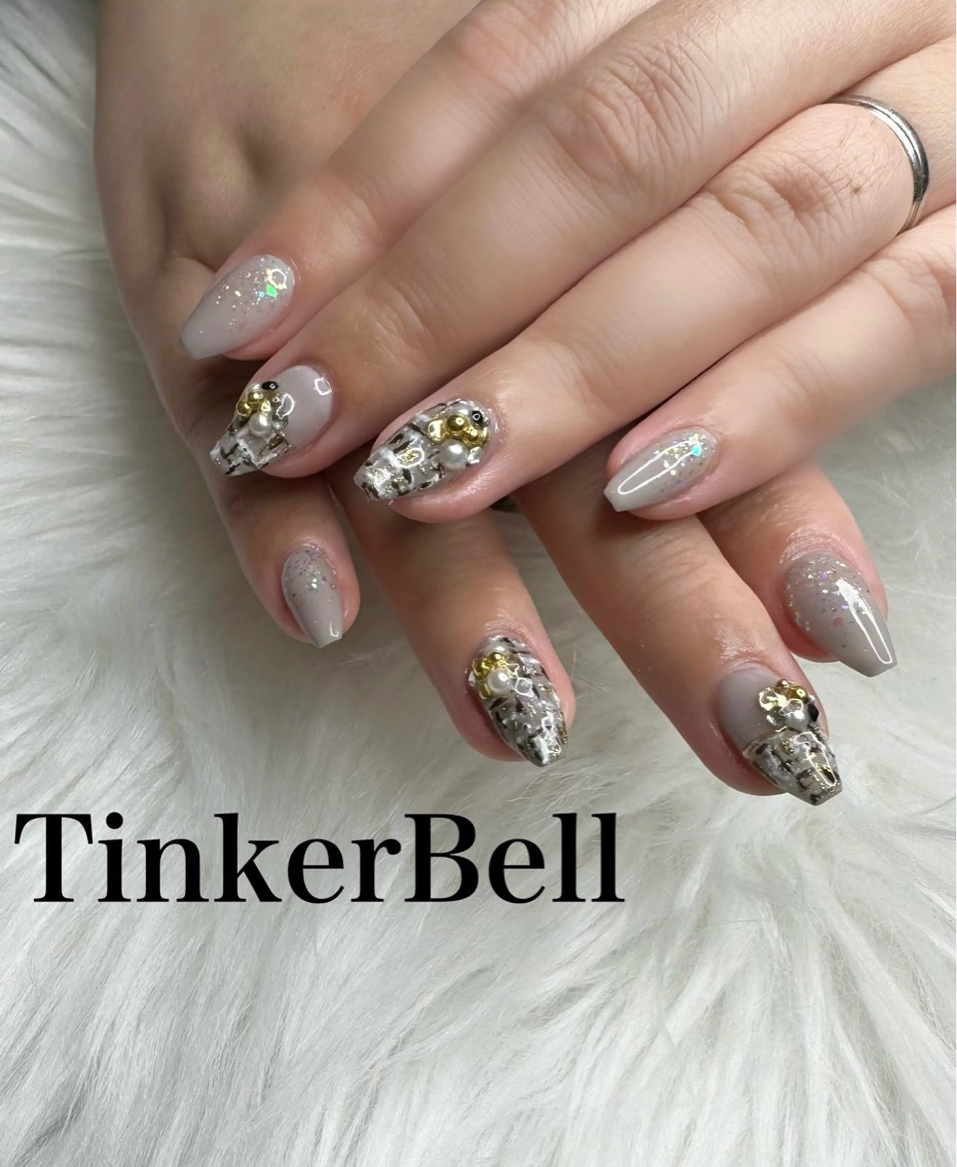 ネイル 持ち込み ハンドネイル Tinker Bellのネイルデザイン