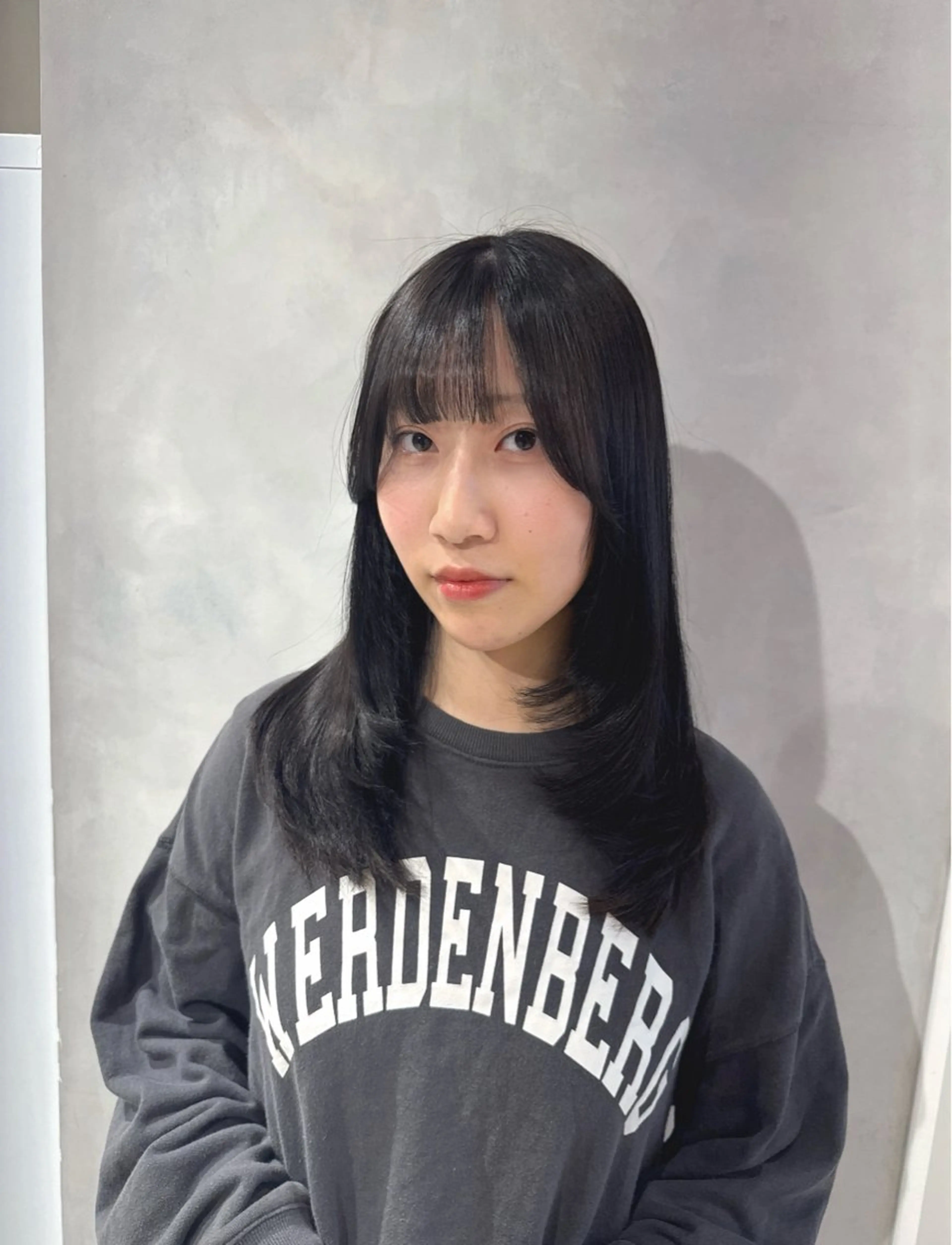 セミロング カラー 黒髪 レイヤーカット カット ヘアカラー トリートメント 透明感カラー✨艶髪 制作🌱山根あゆみのヘアスタイル