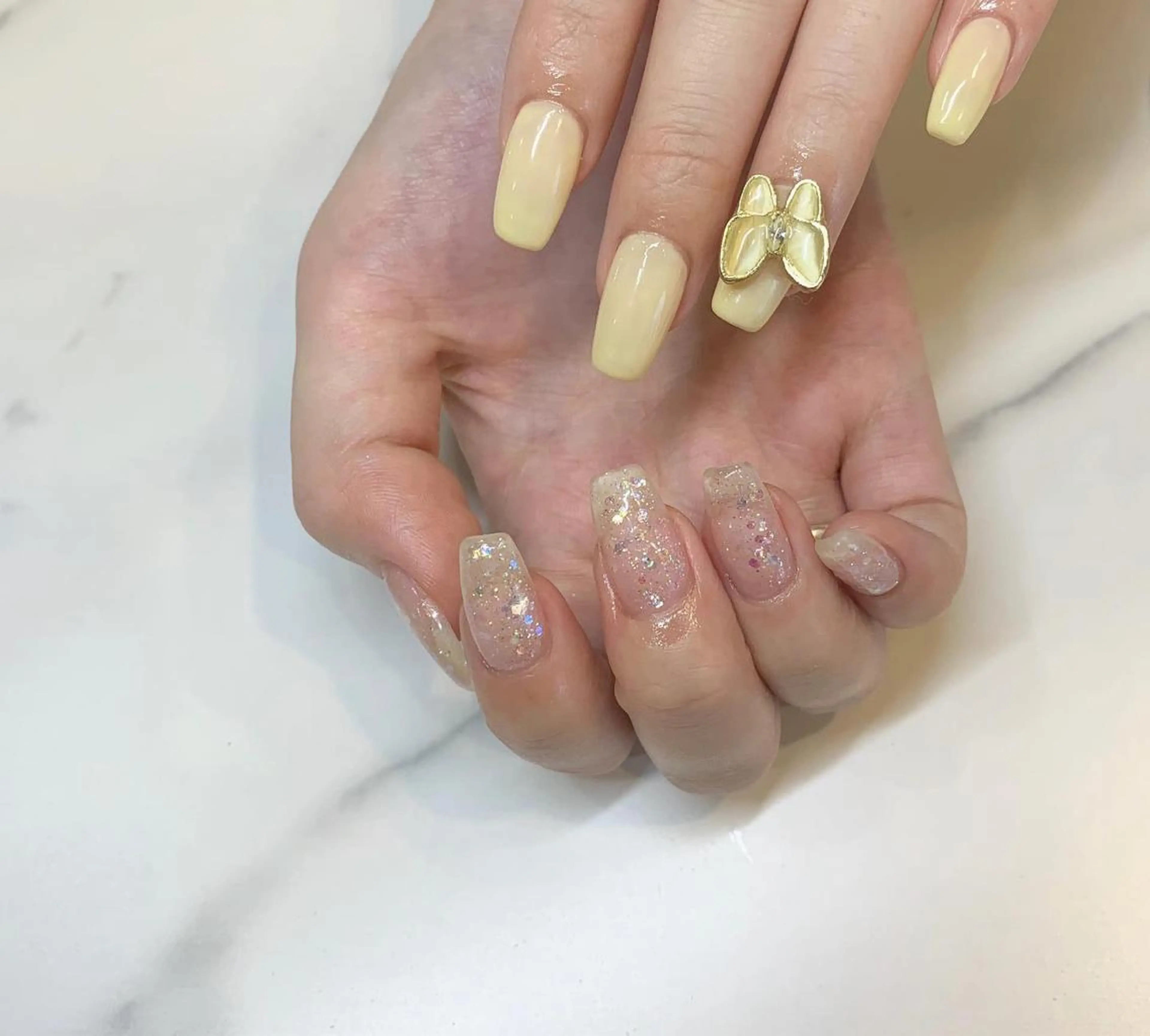ネイル 黄色 *･*MIMnail *･゜ﾟ･*:･*のネイルデザイン